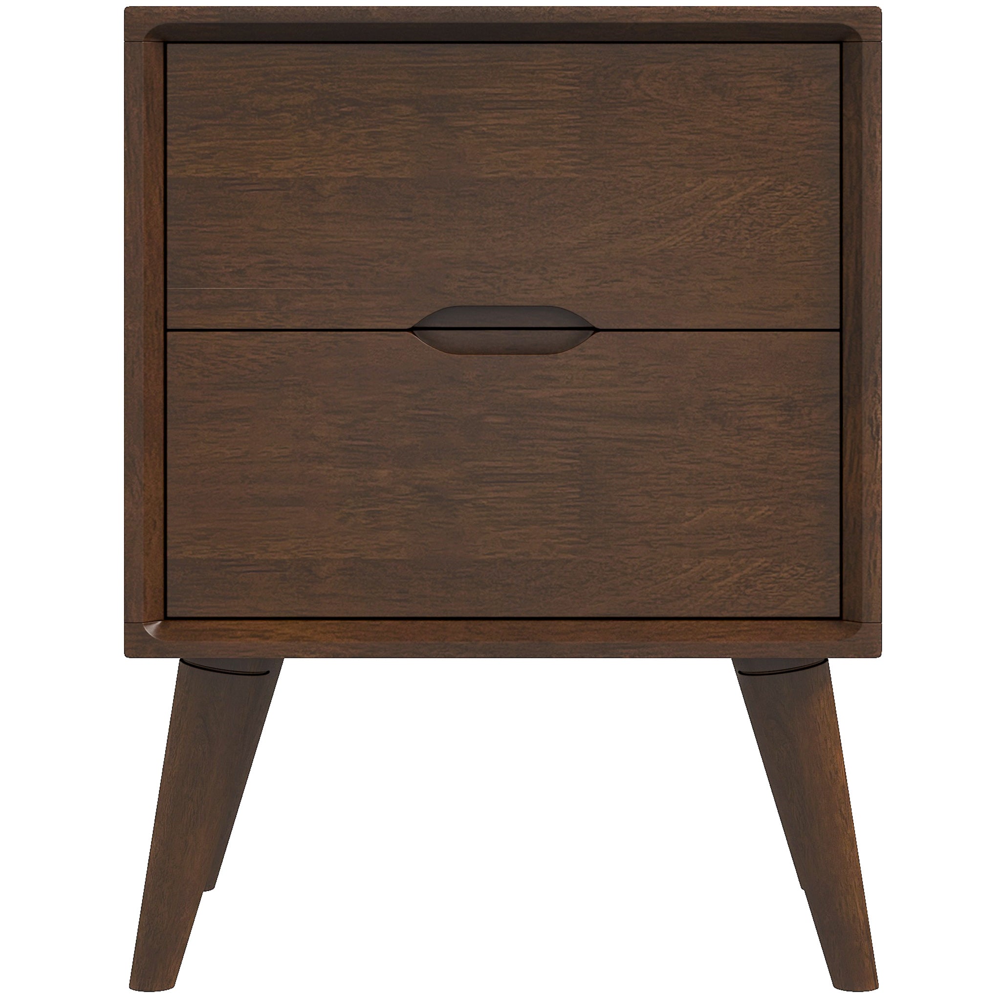 Grace Walnut Nightstand with Two Drawers
