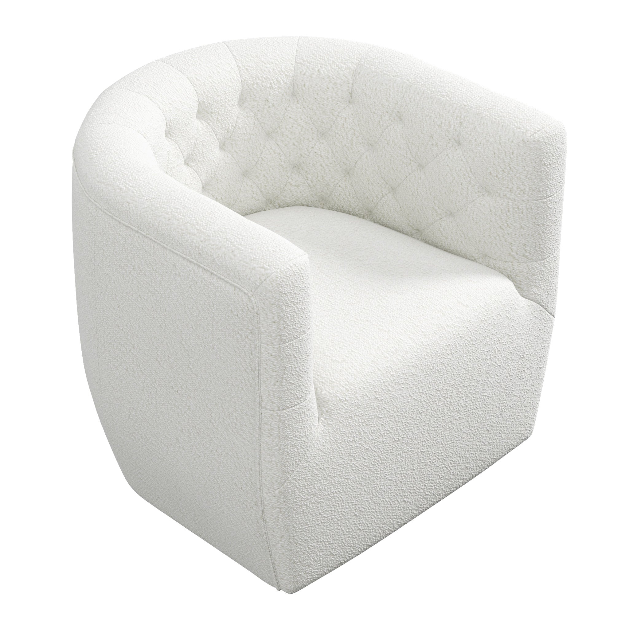 Lotte Cream Boucle Swivel Chair