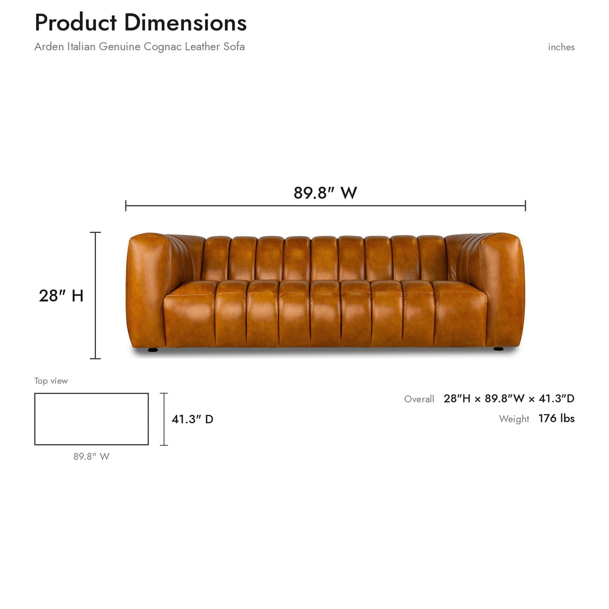 Product dimensions diagram