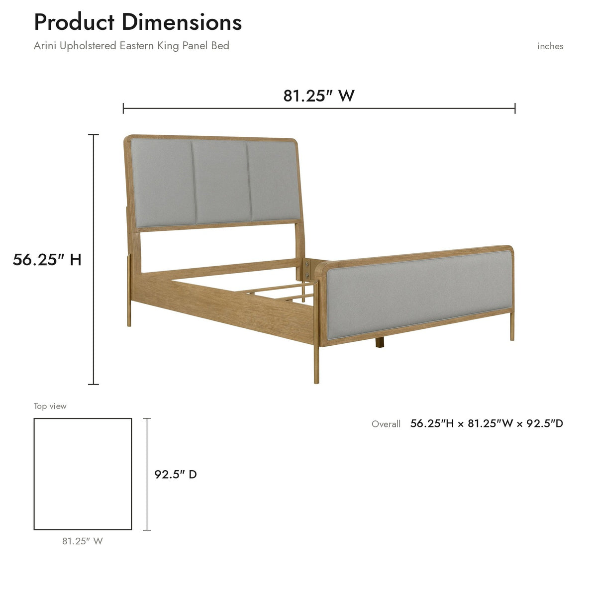 Product dimensions diagram