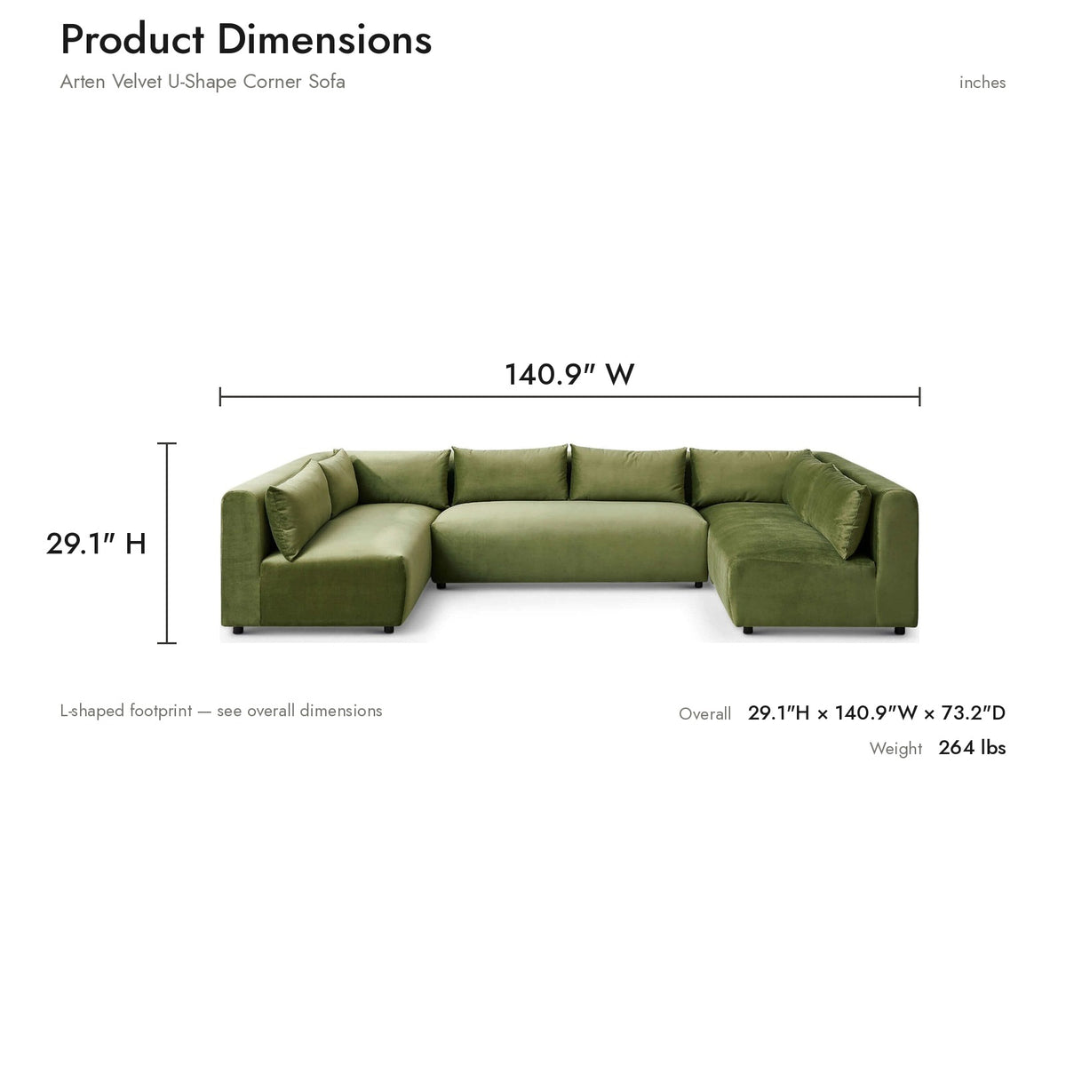 Product dimensions diagram