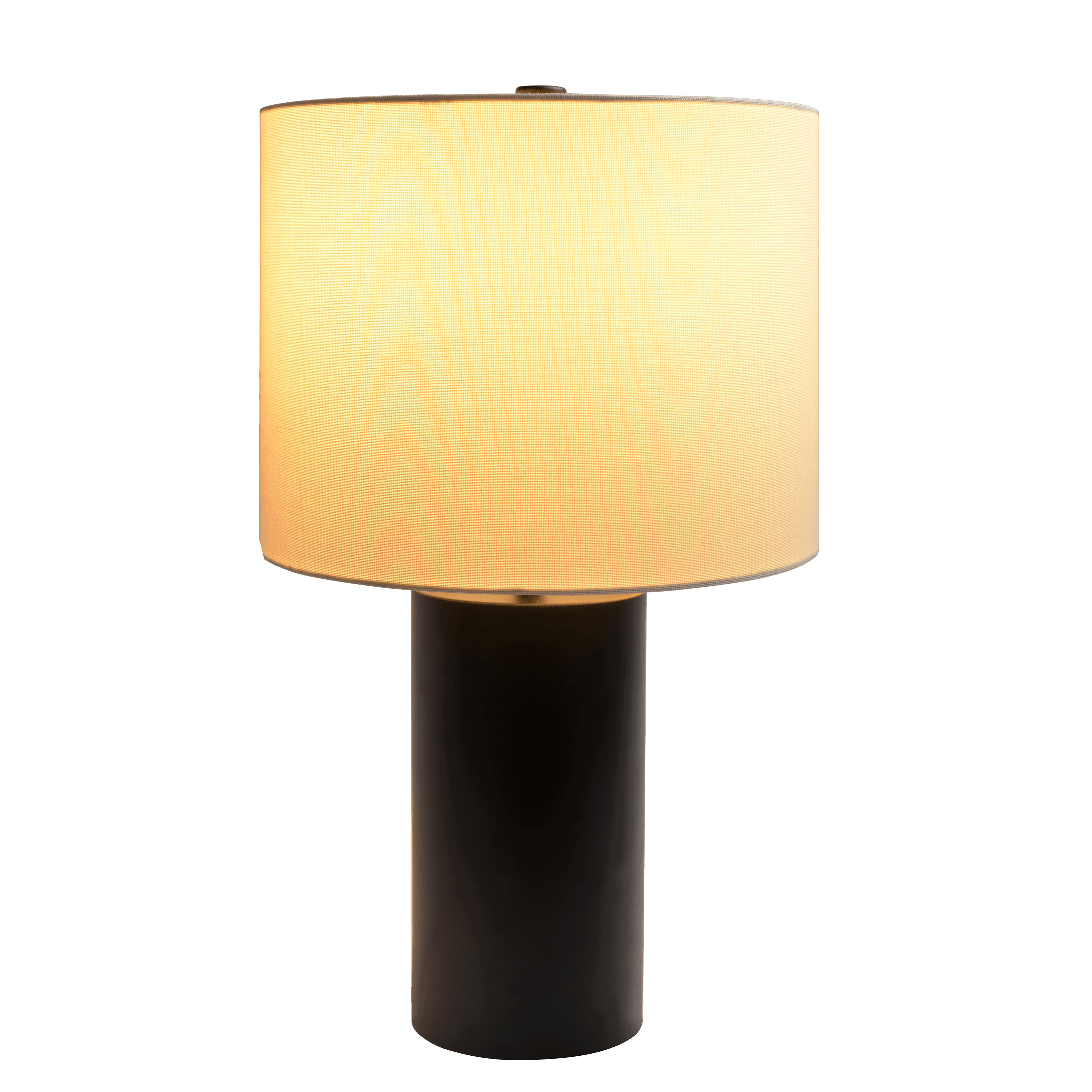 Yelen Black Table Lamp with On/Off Switch Black Block Base