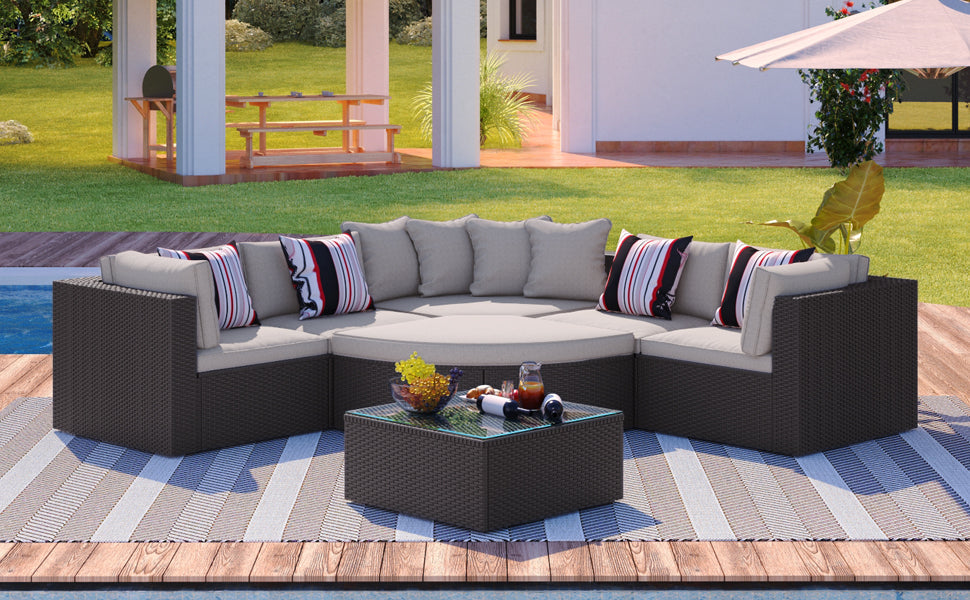 Go Outdoor Chaise Lounge Rattan Frame - Brown