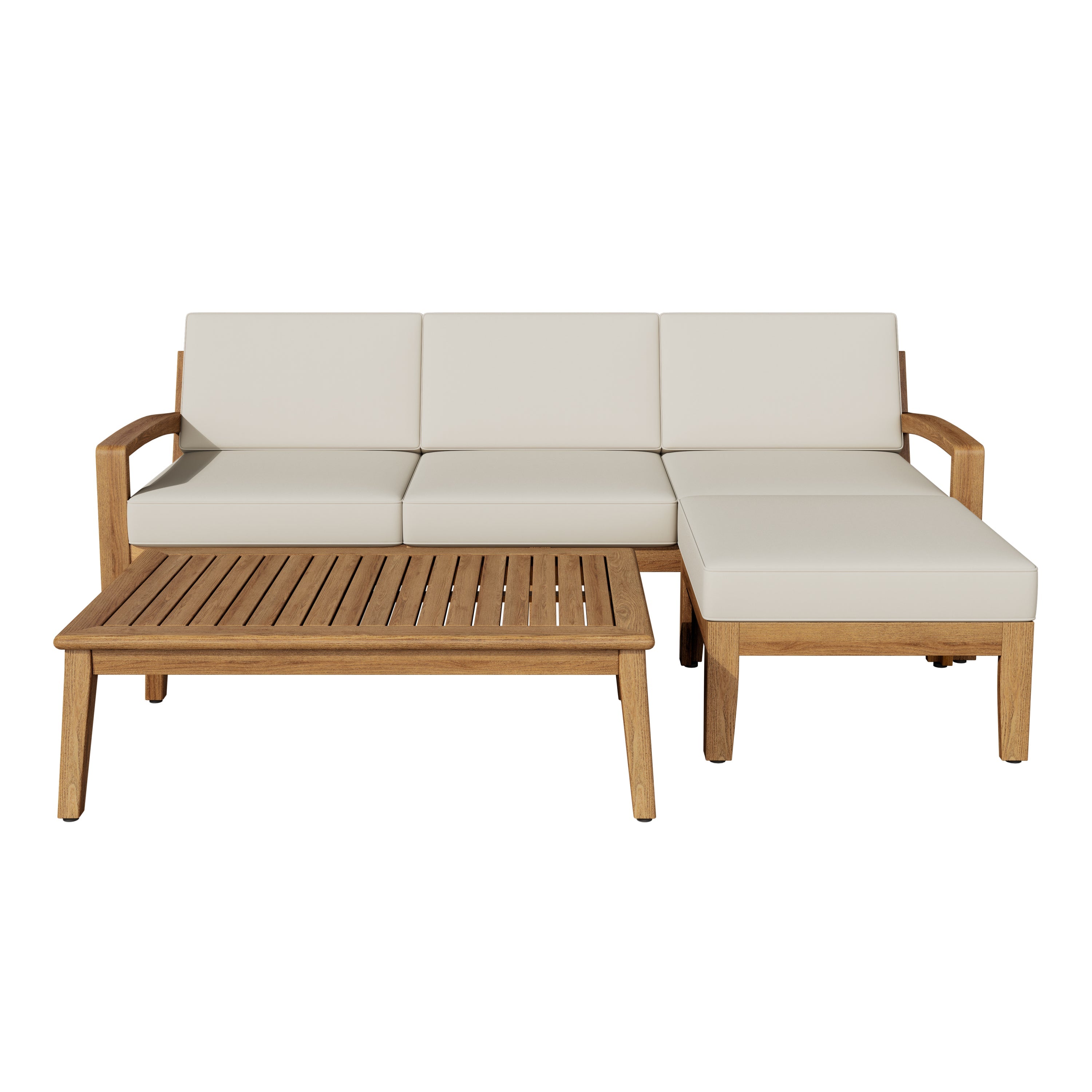 Grenada Outdoor Sectional Set Acacia Wood