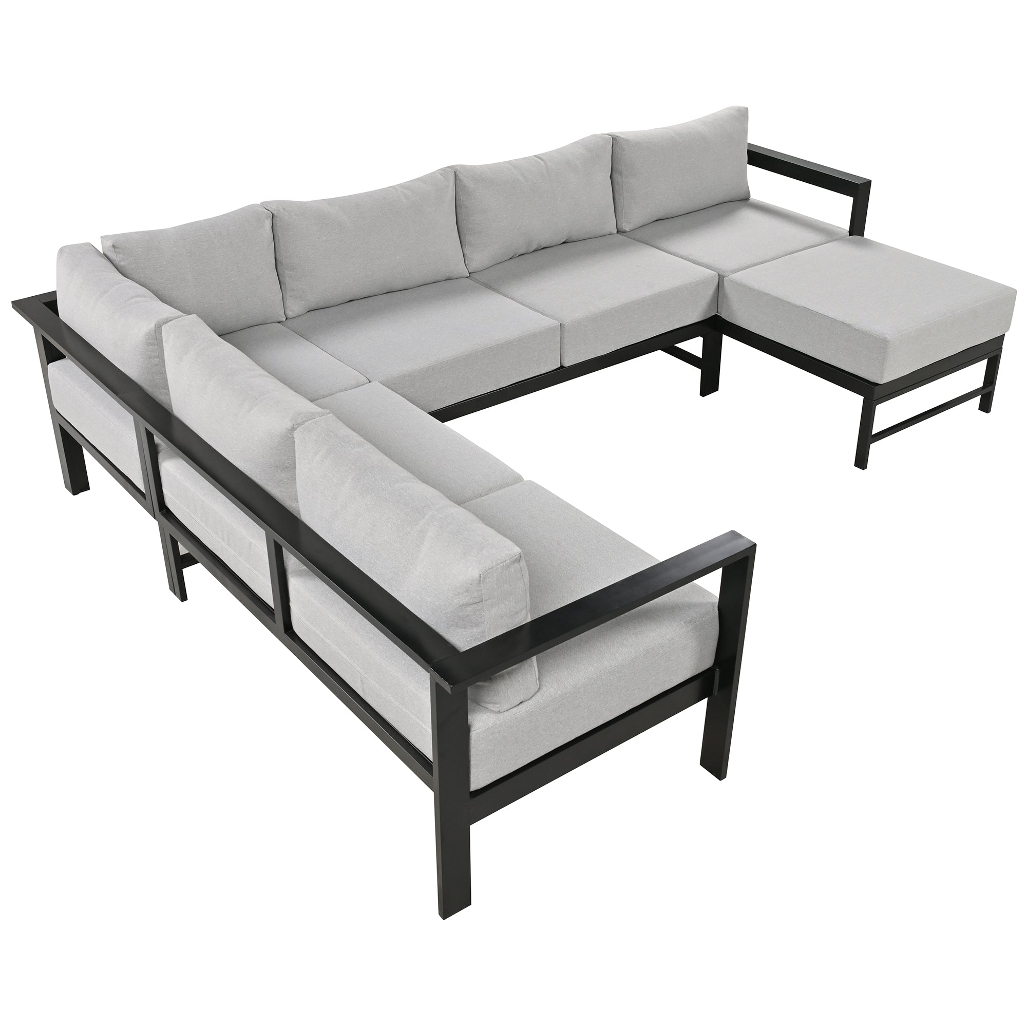 U-Style Outdoor U-Shaped Sectional Cushioned Seating