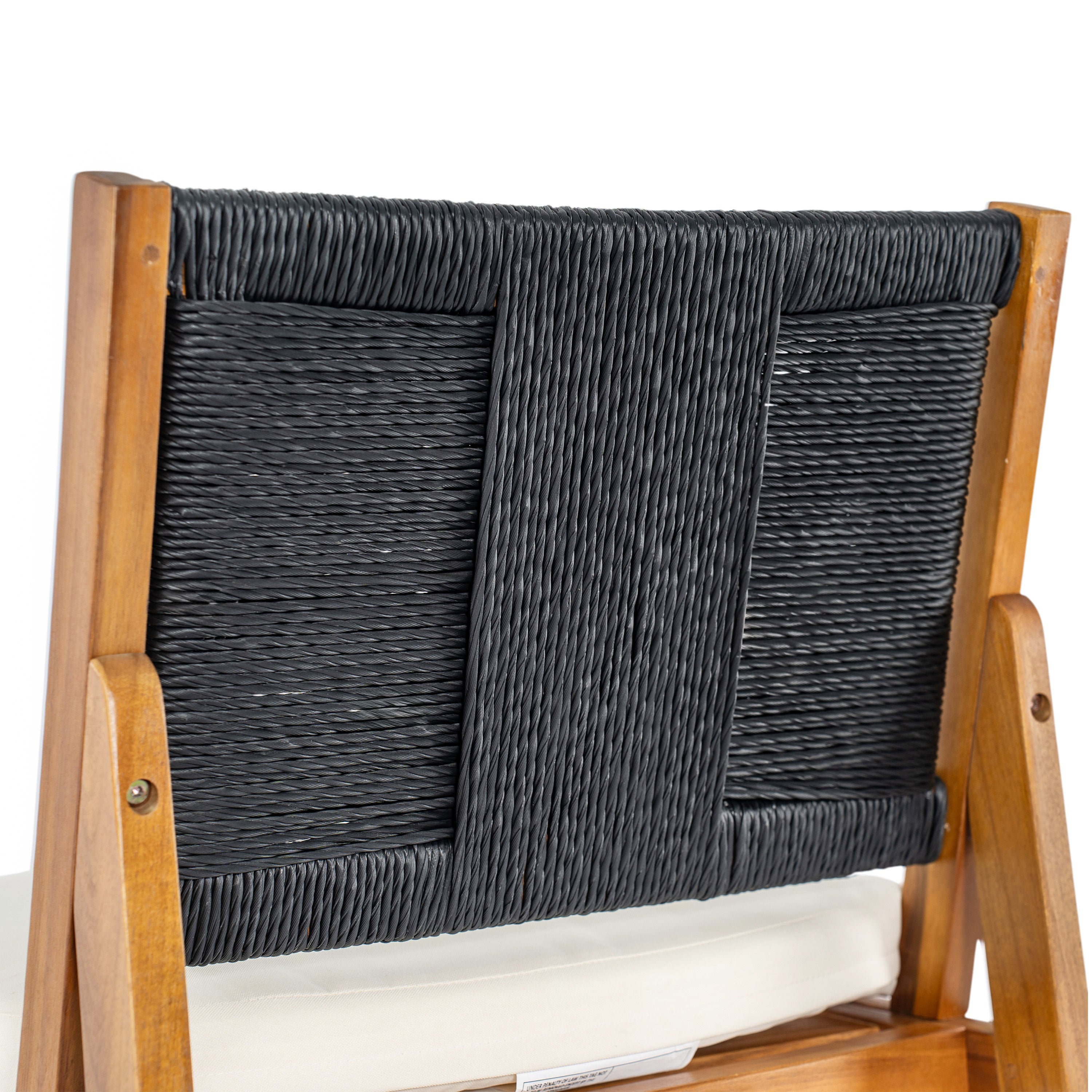 Outdoor Bar Stool Cushioned Seating - Teak