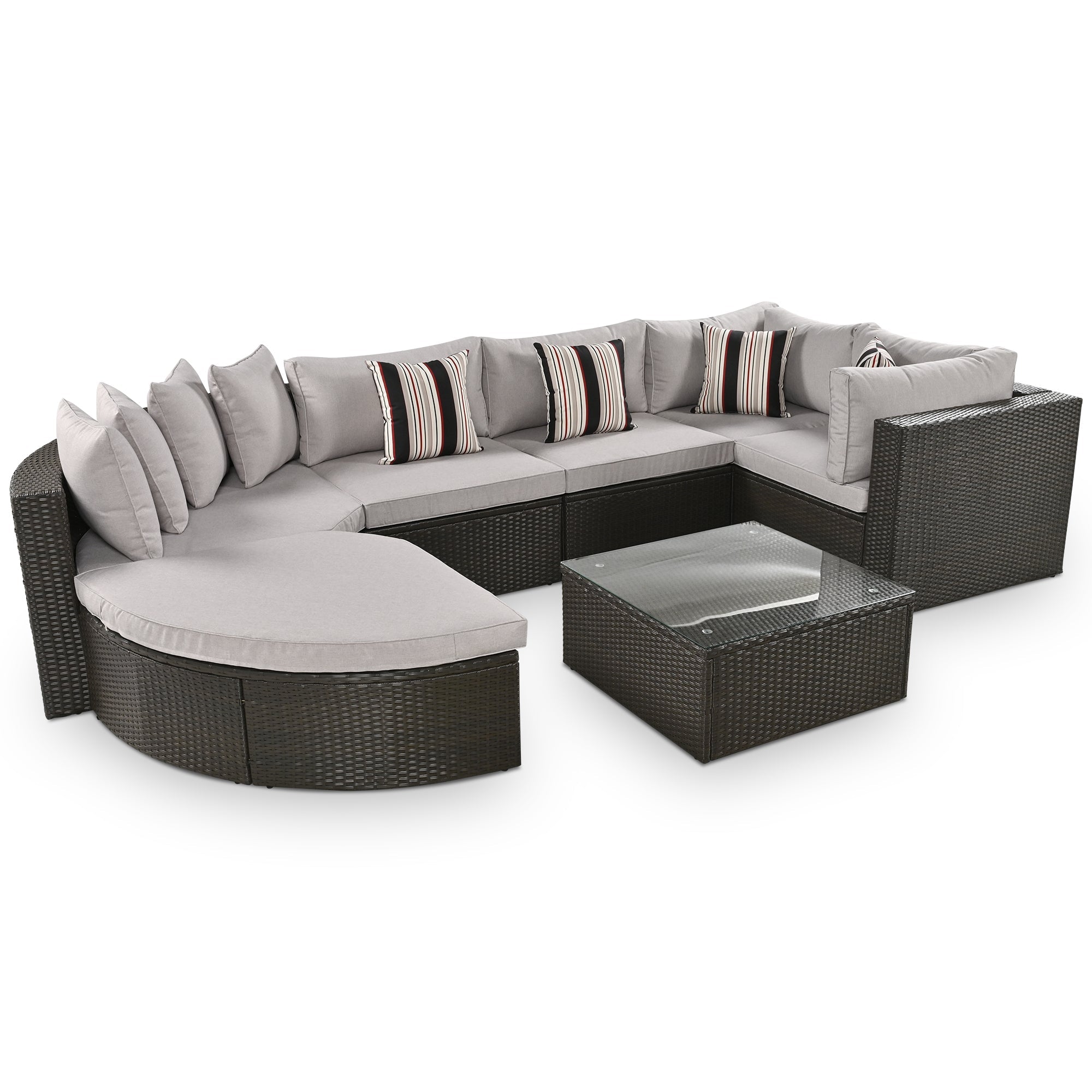 Go Outdoor Chaise Lounge Rattan Frame - Brown