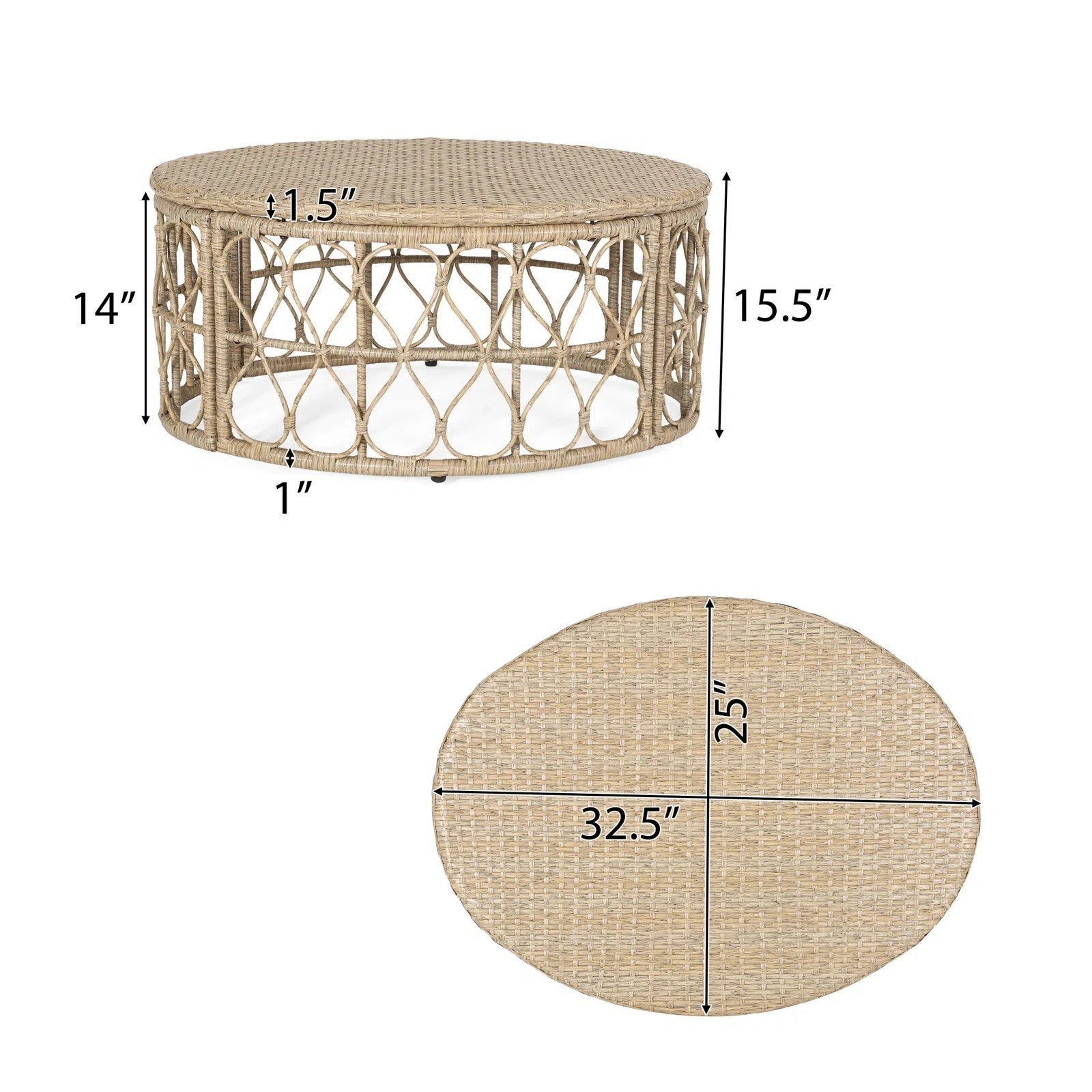 Bruce Outdoor Coffee Table Patio Accent