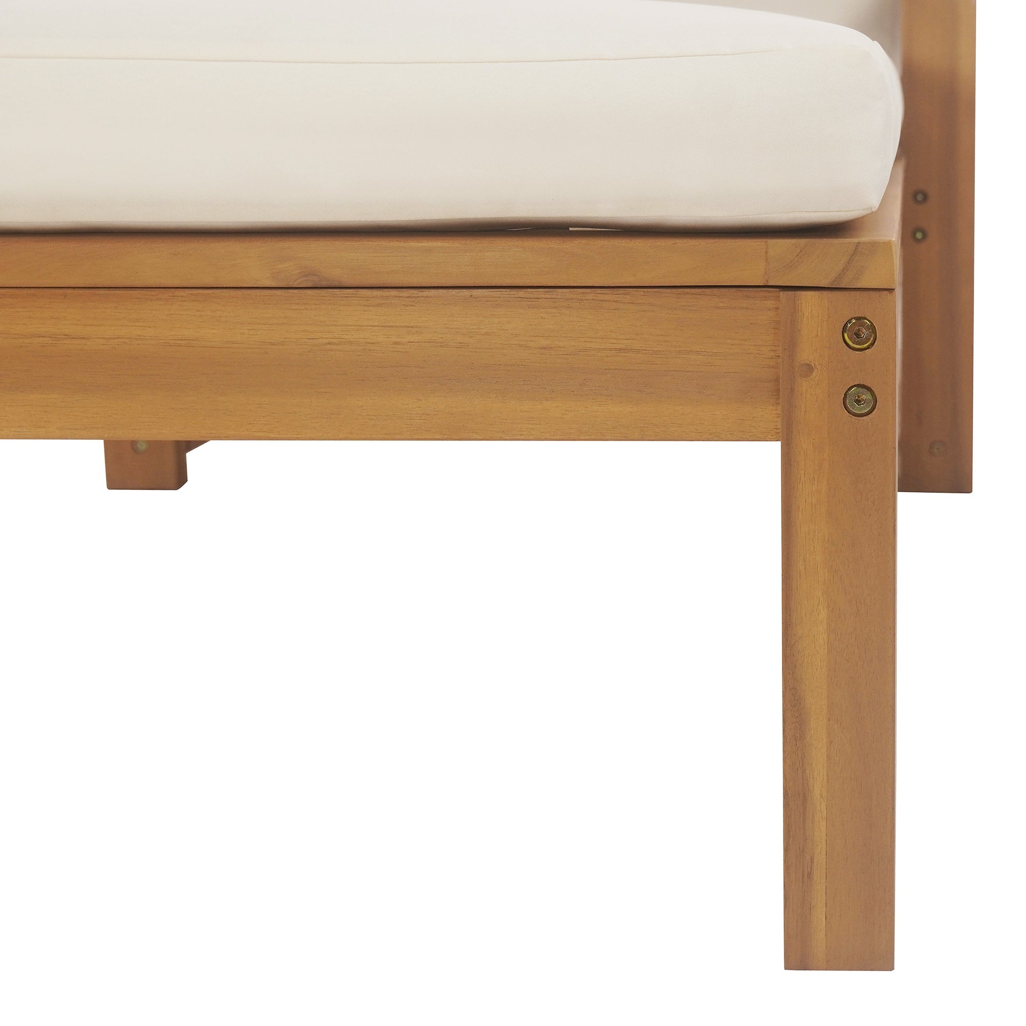 Trexm Outdoor Chaise Lounge Adjustable Back - Light Teak