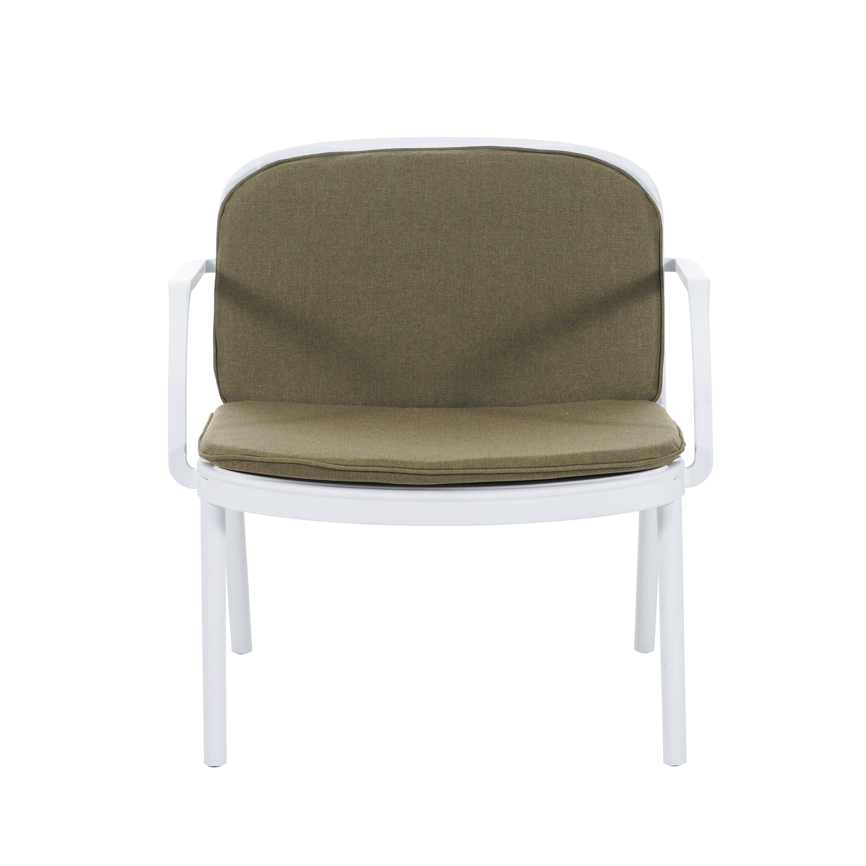 Luna Outdoor Chat Set Cushioned Seating - White