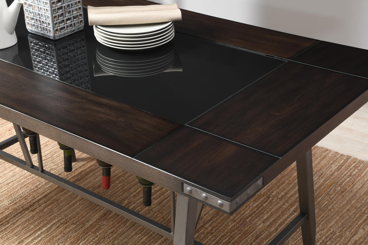 Counter-Height Dining Set with Black, Gray or Red Chairs