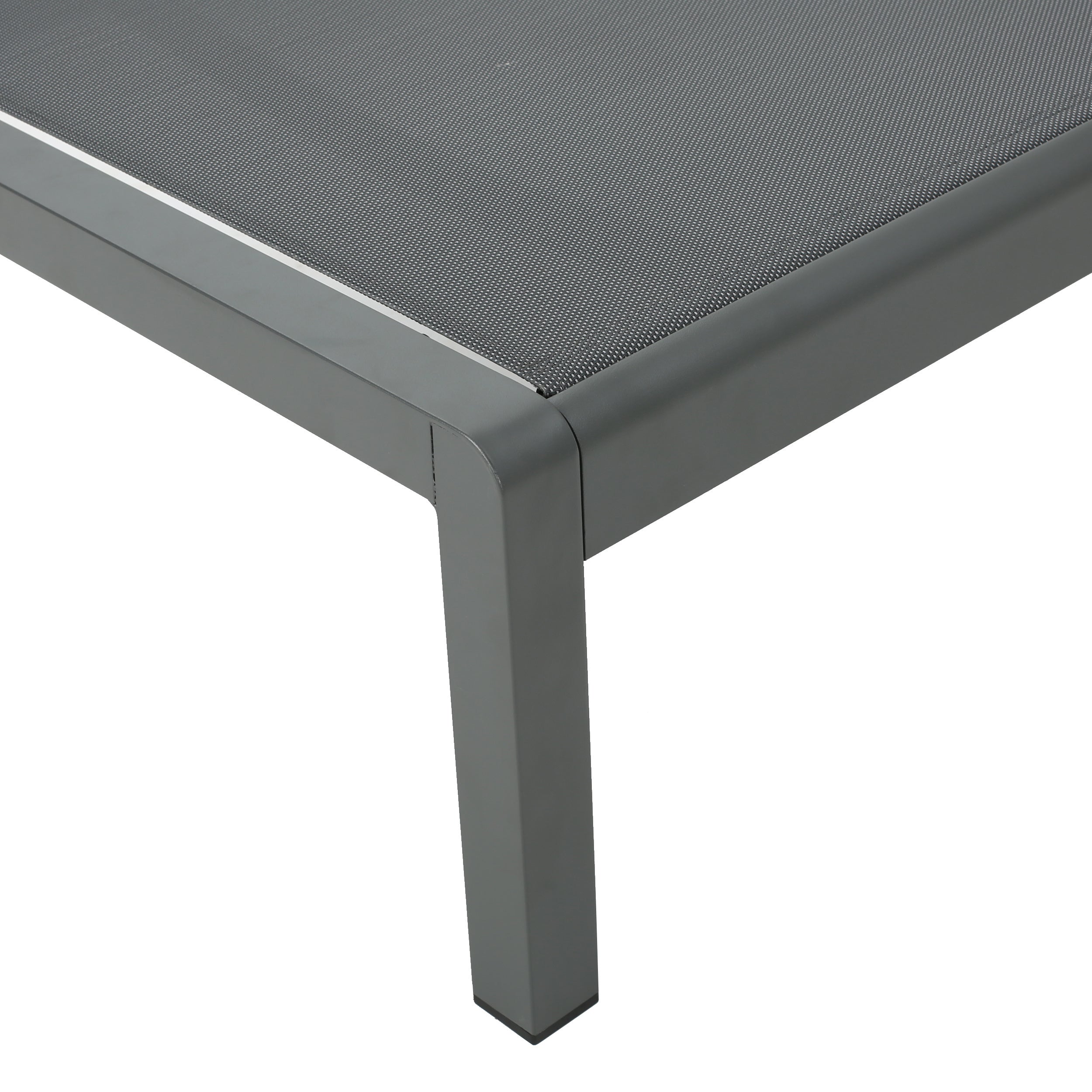 Chaise Outdoor Chaise Lounge Adjustable Back - Gray