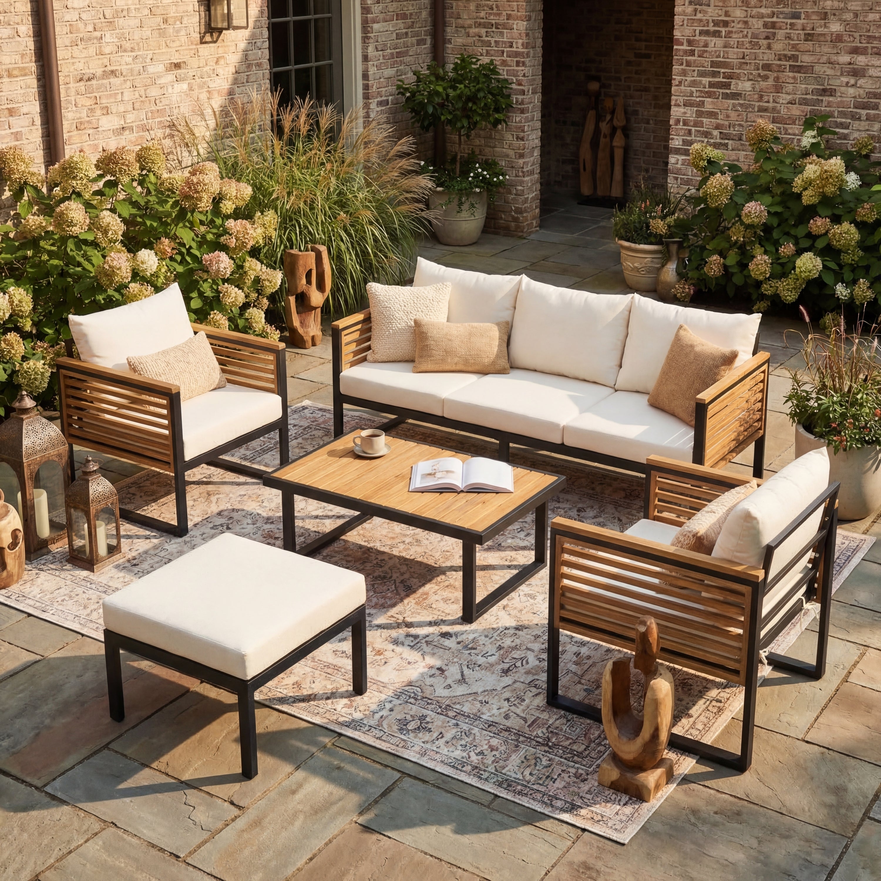 Outdoor Sofa Set Acacia Wood