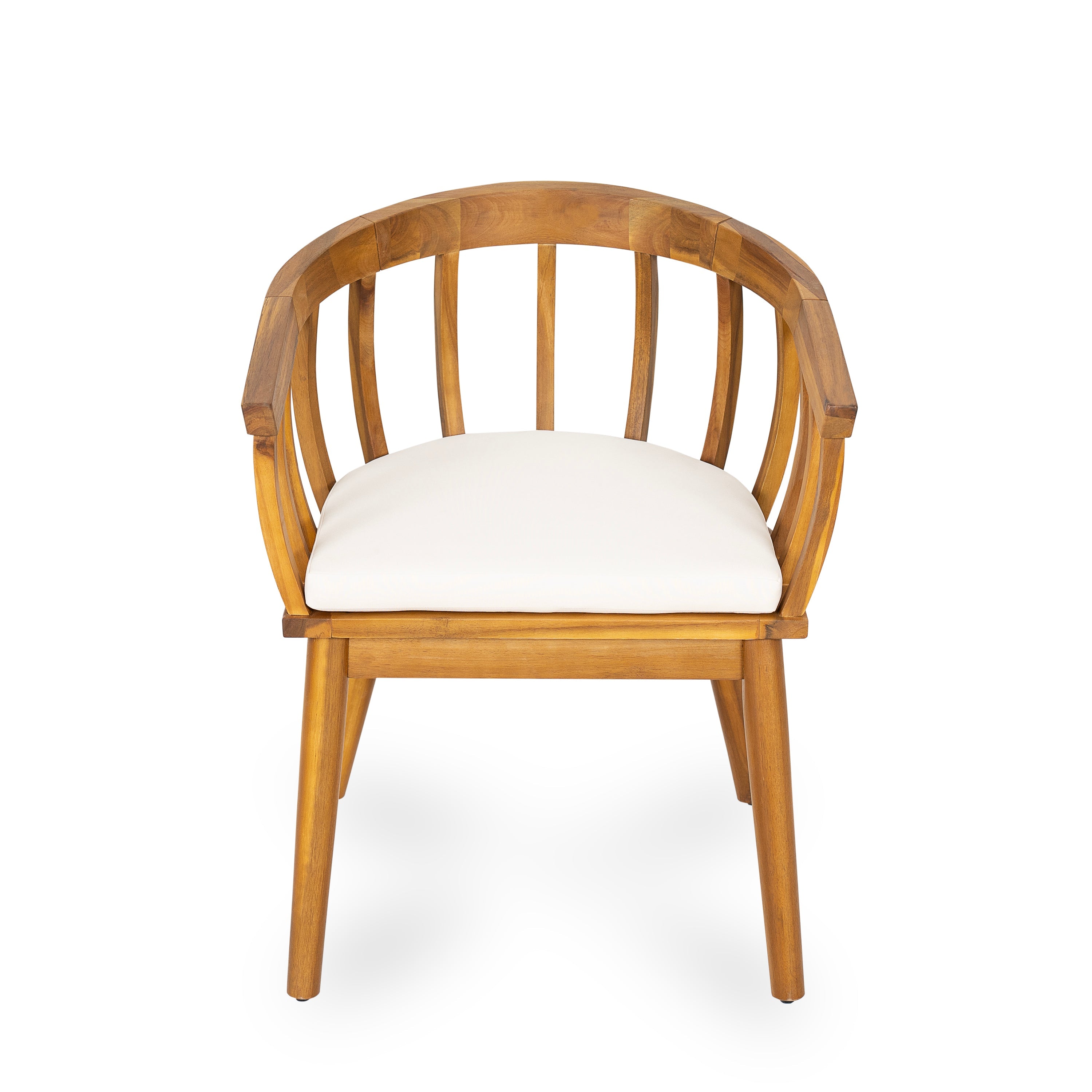 Klismos Outdoor Dining Chair Set Outdoor Seating - Beige