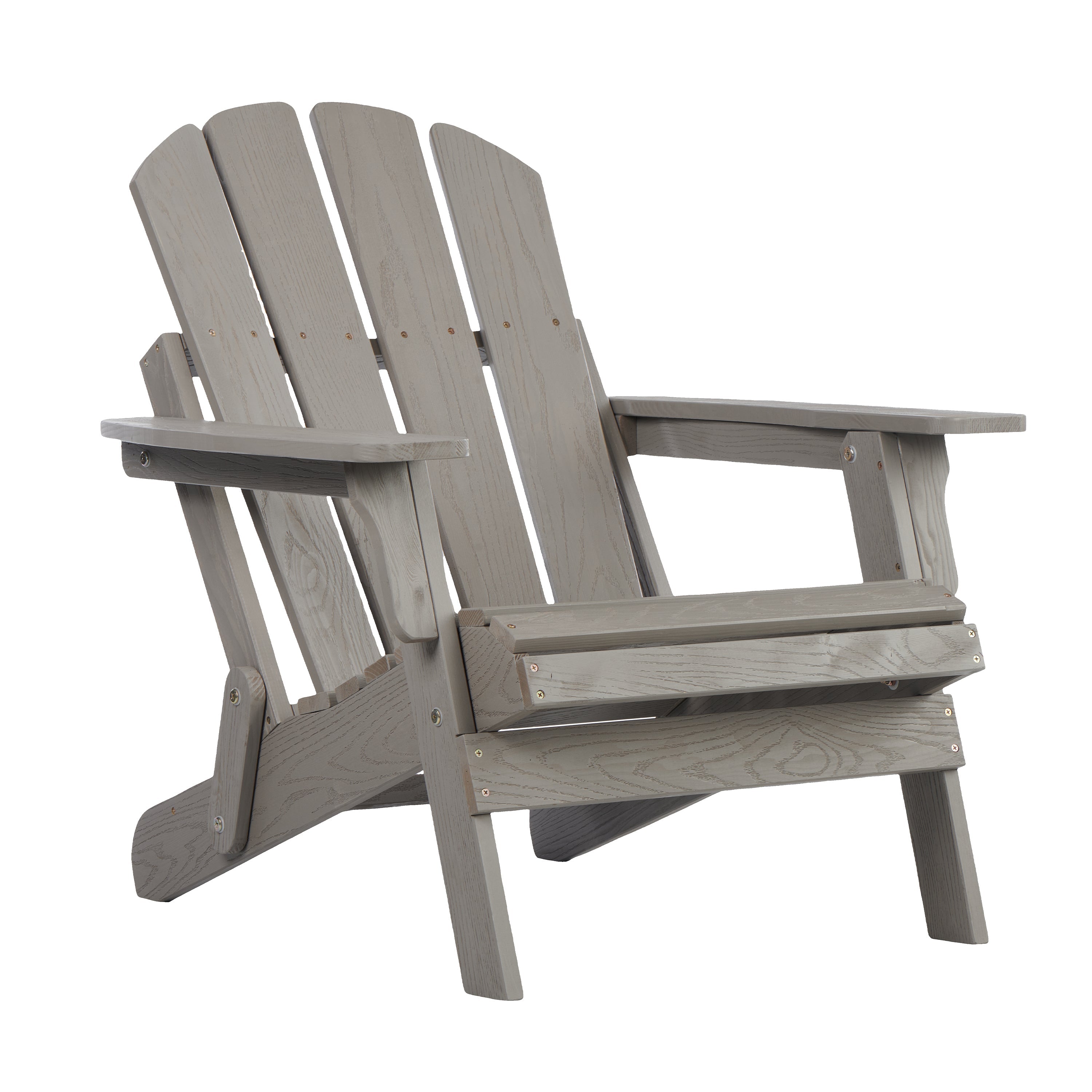 Oversize Outdoor Adirondack Chair Folding Design - Gray