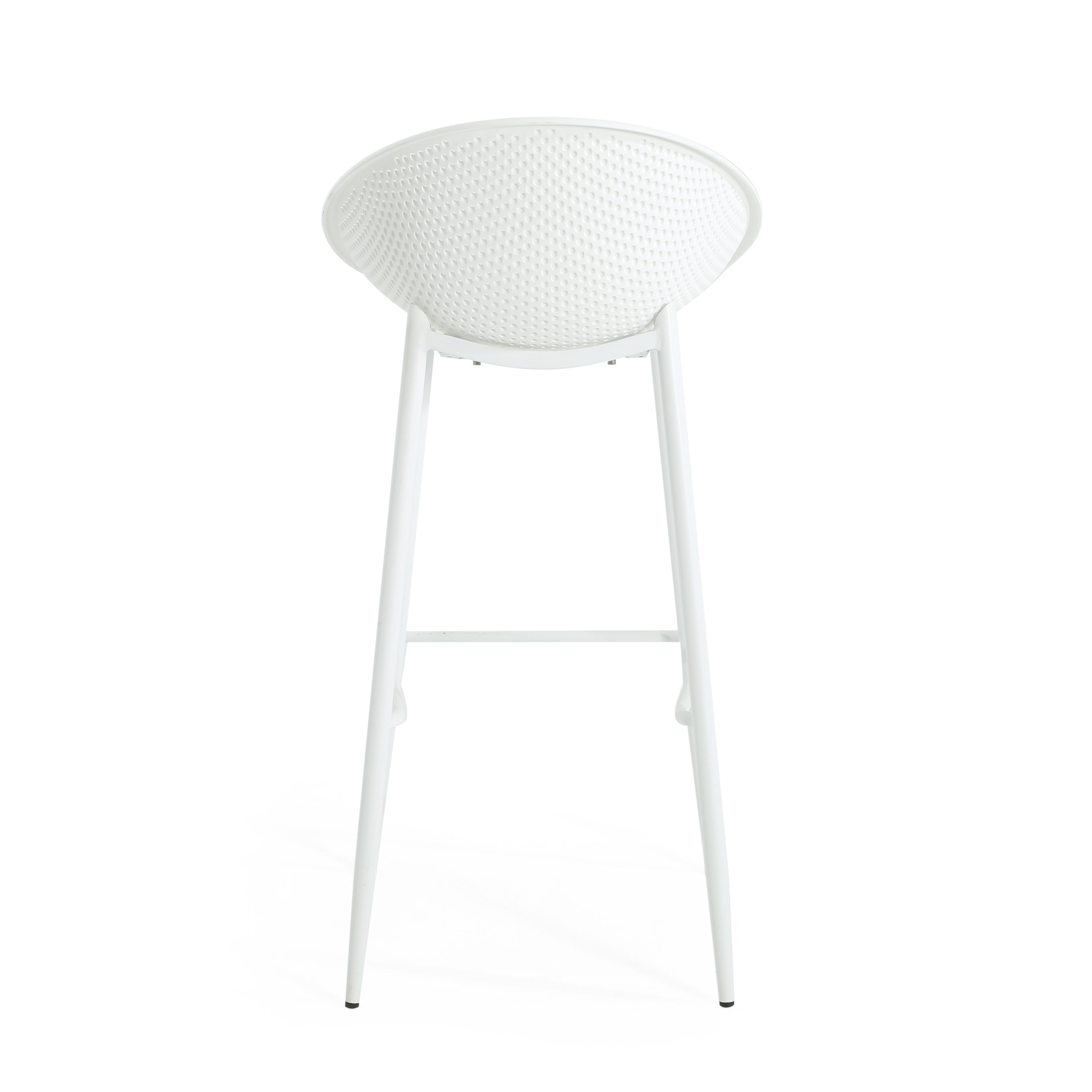 Gable Outdoor Bar Stool Set Outdoor Seating - White