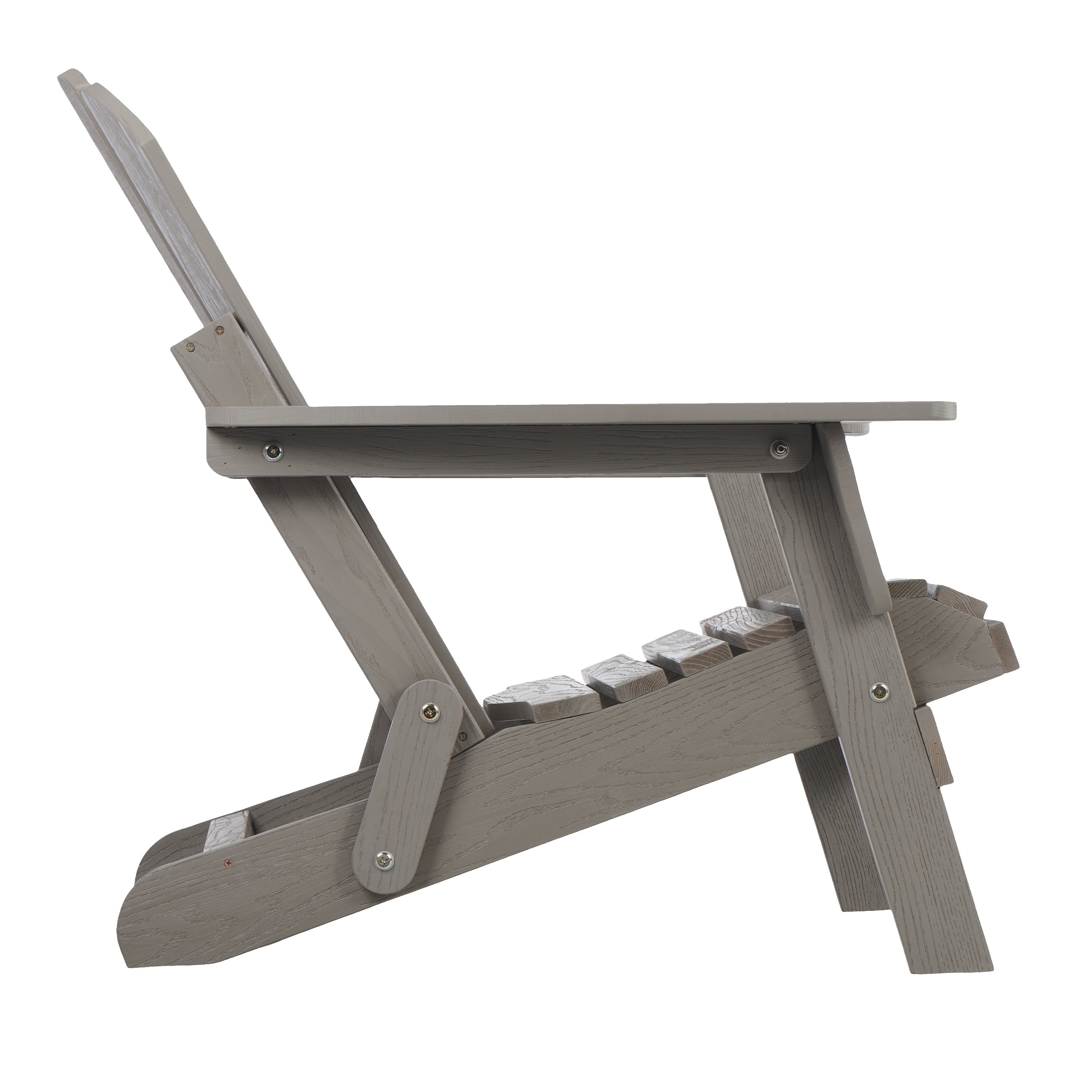 Oversize Outdoor Adirondack Chair Folding Design - Gray