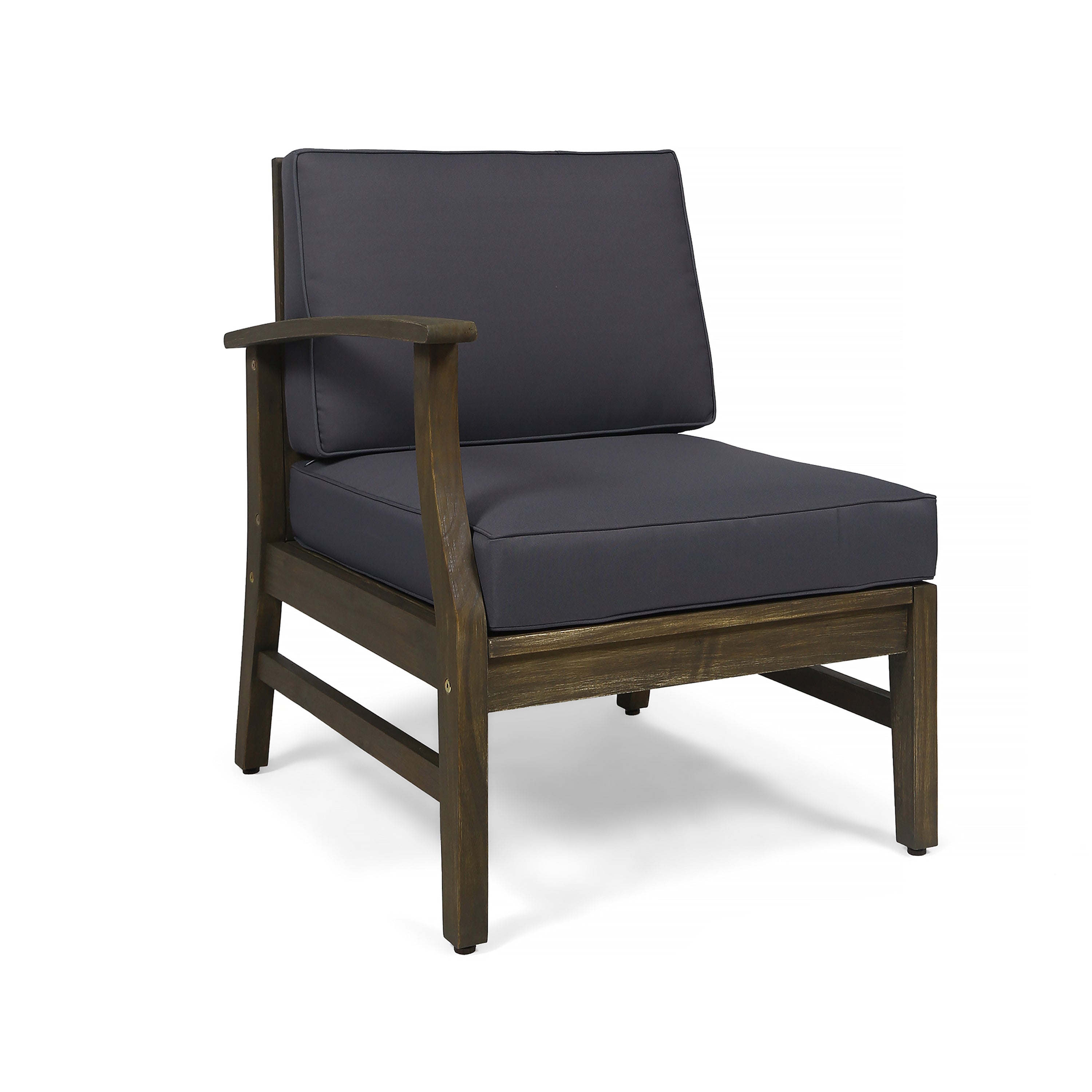 Perla Outdoor Sofa Set Patio Seating - Dark Gray
