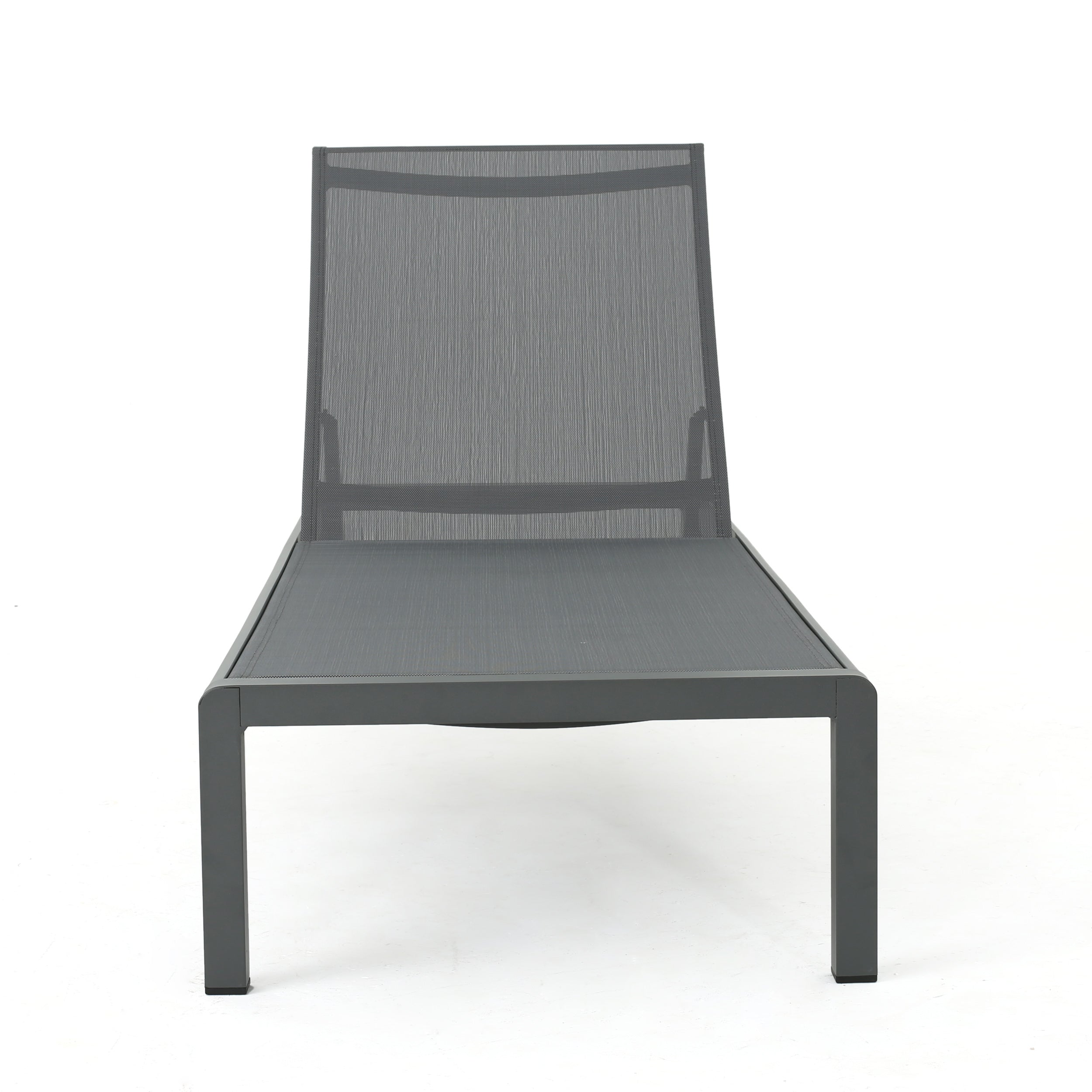 Chaise Outdoor Chaise Lounge Adjustable Back - Gray