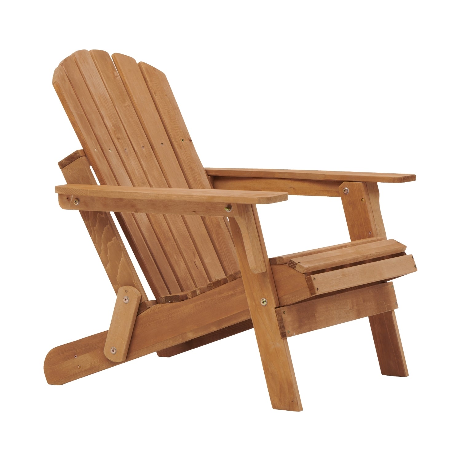 Oversize Outdoor Adirondack Chair Folding Design - Light Brown