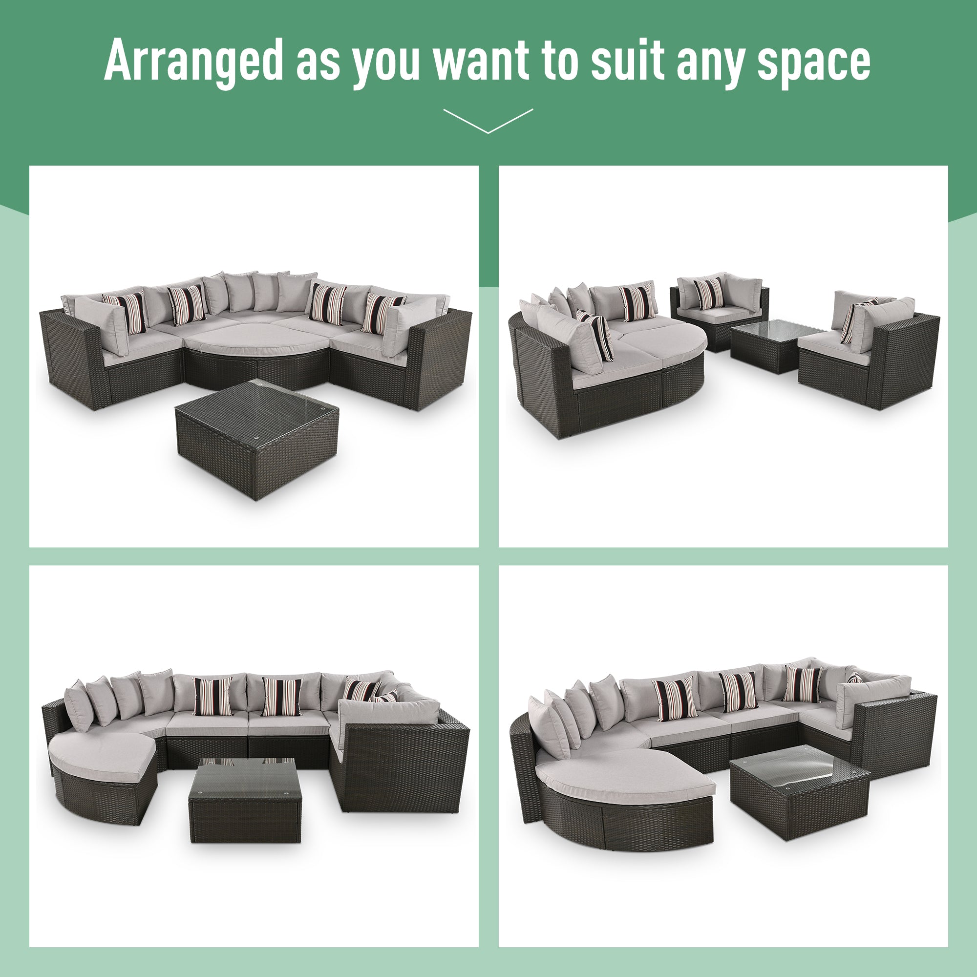 Go Outdoor Chaise Lounge Rattan Frame - Brown