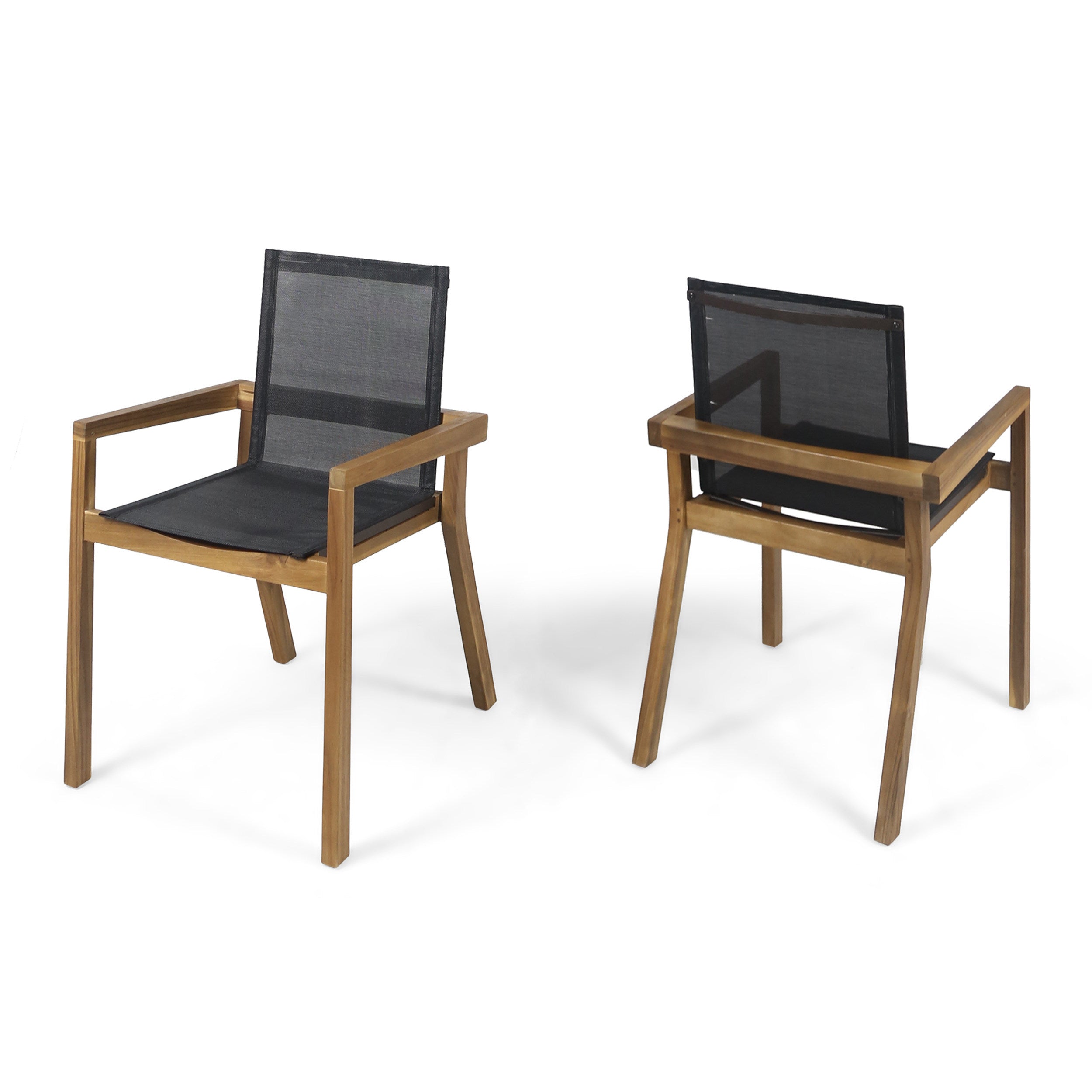 Outdoor Dining Set Acacia Wood Garden - Teak