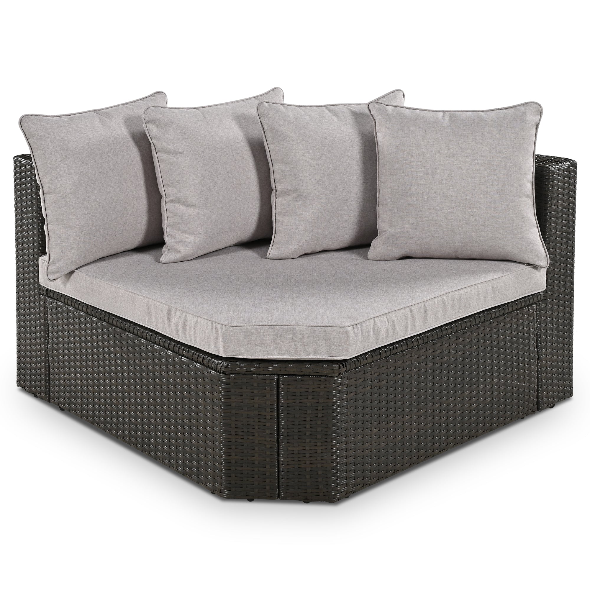 Go Outdoor Chaise Lounge Rattan Frame - Brown