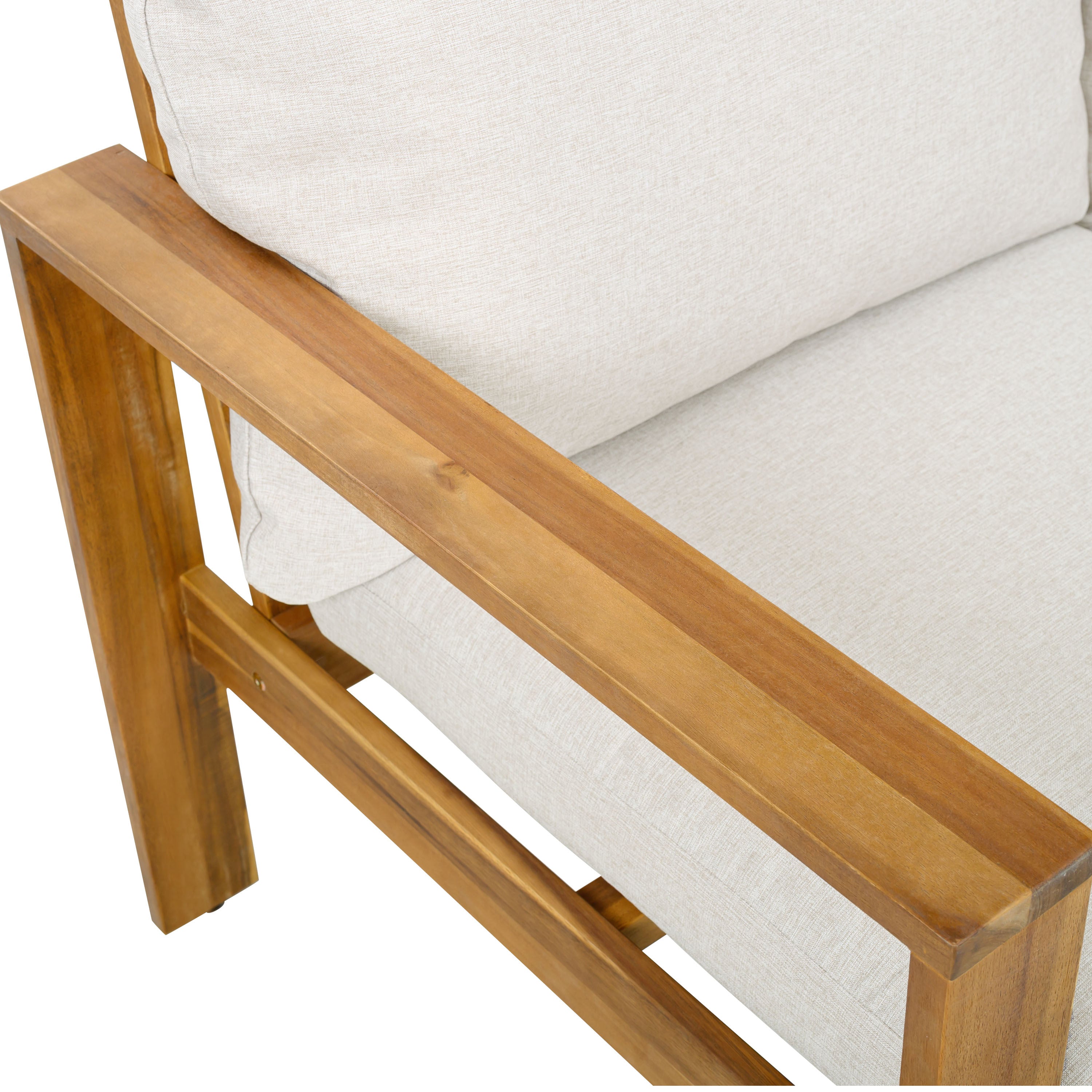 Pcs Outdoor Sectional Set Acacia Wood