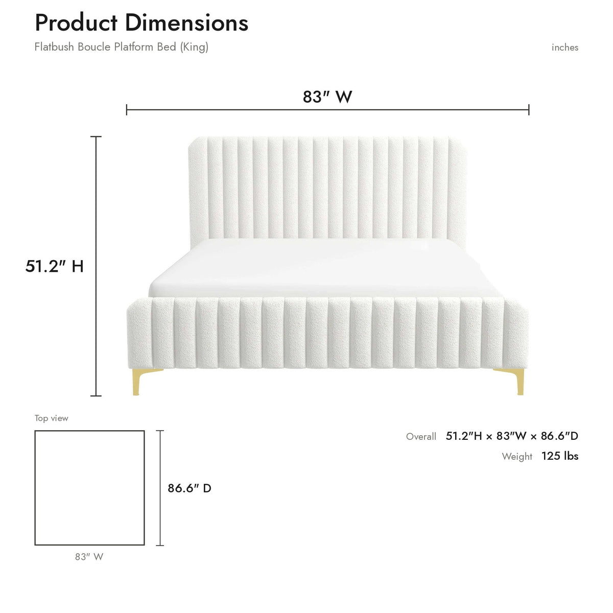 Product dimensions diagram