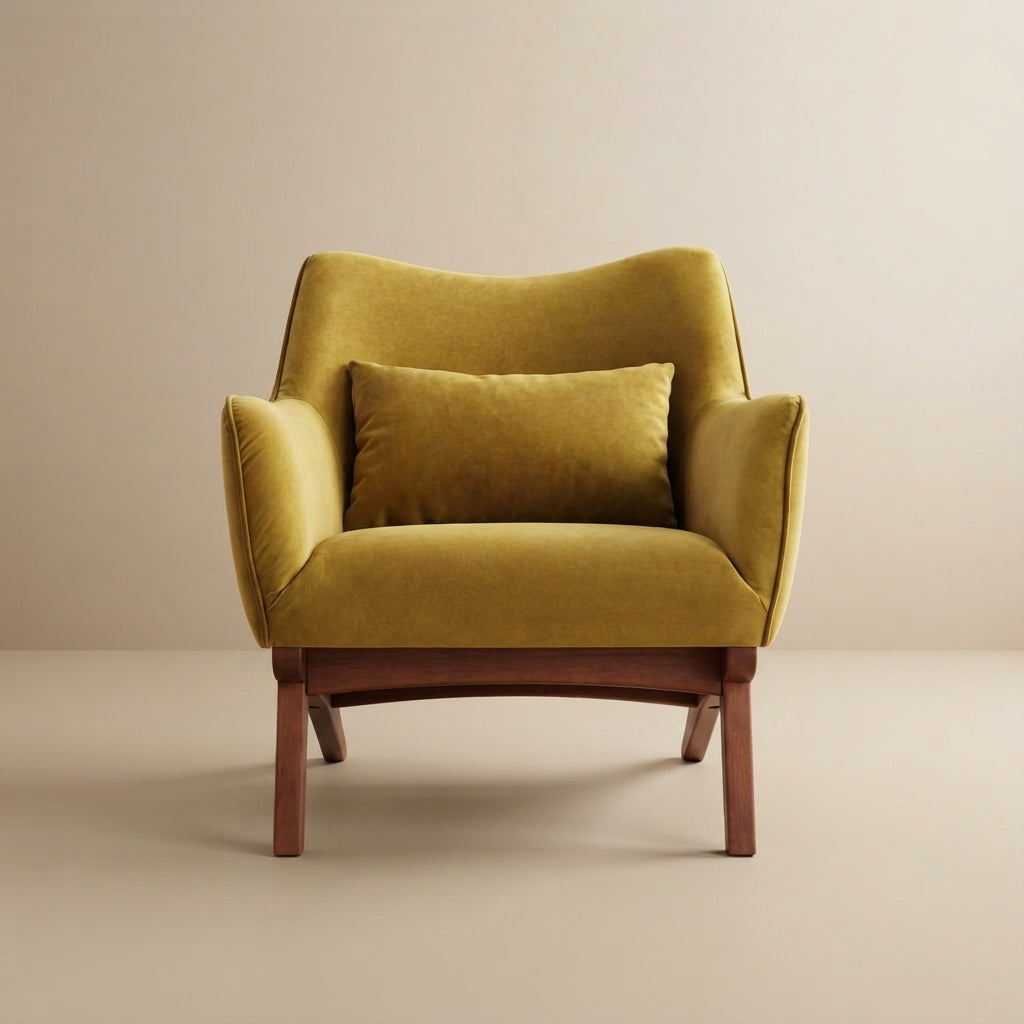 Casper Gold Velvet Lounge Chair