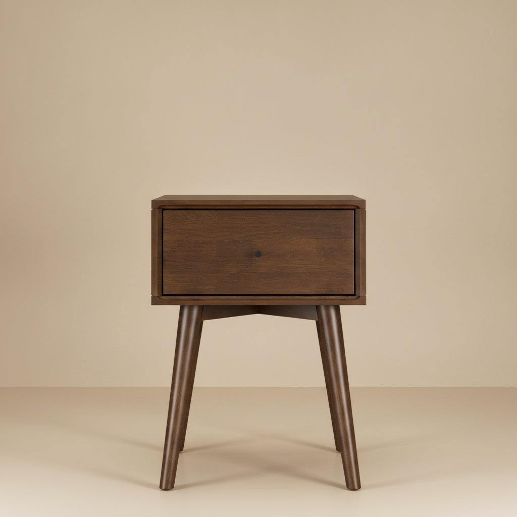 Hayes Solid Wood Nightstand Walnut