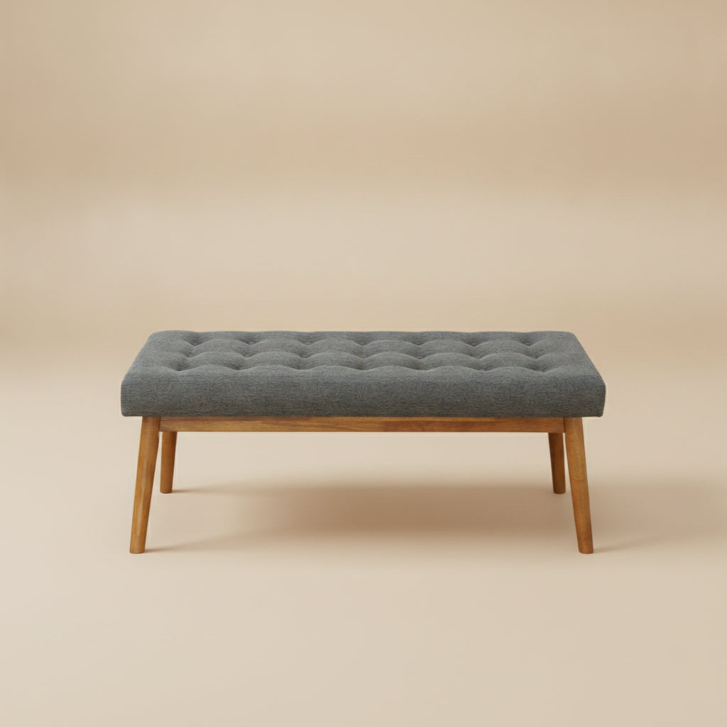 Julie Dark Gray Fabric Modern Bench