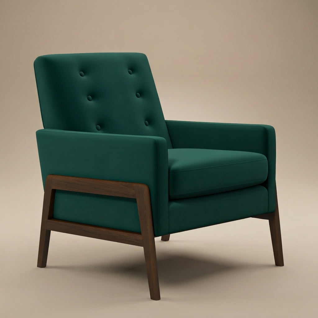 Stella Emerald Green Velvet Lounge Chair