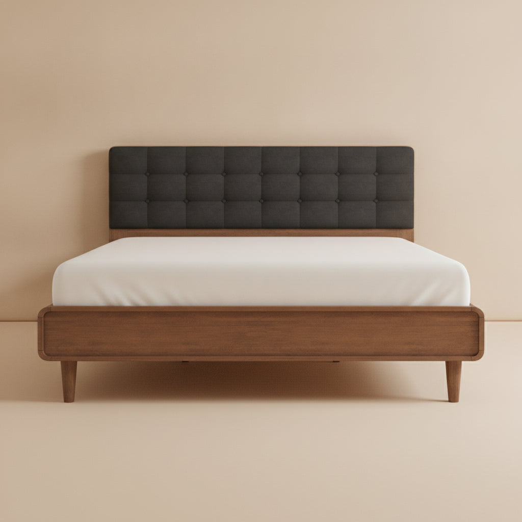 Taylor King Bed (King Size - Dark Grey)