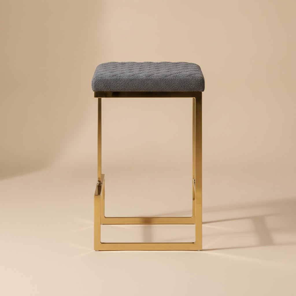 Felicia Grey Boucle Counter Stool