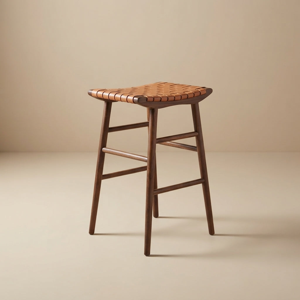 Janet Tan Leather Bar Stool