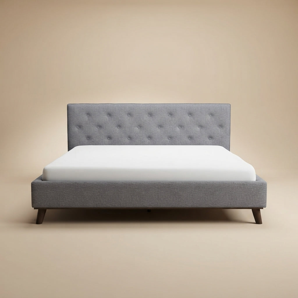 Ashton King Light Grey Bed