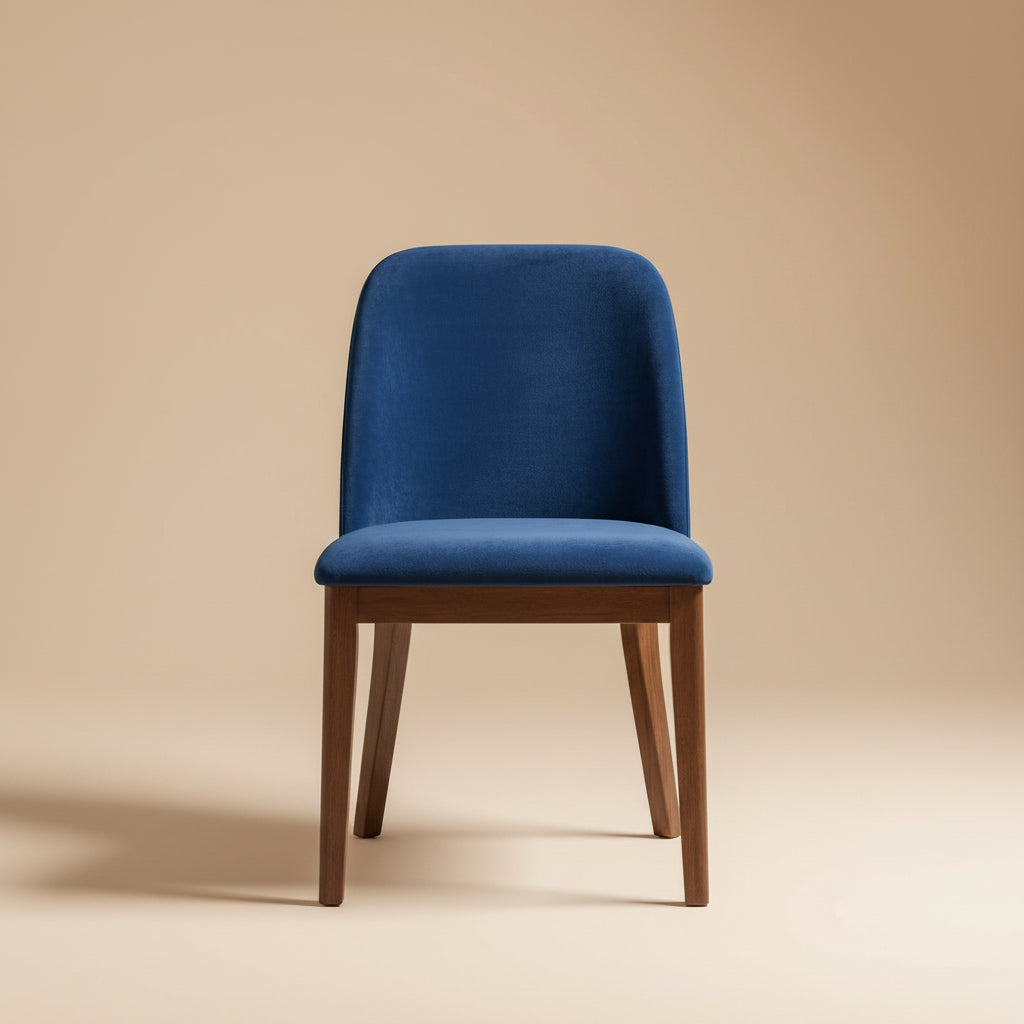 Belfast Navy Blue Velvet Dining Chair - Set of 2