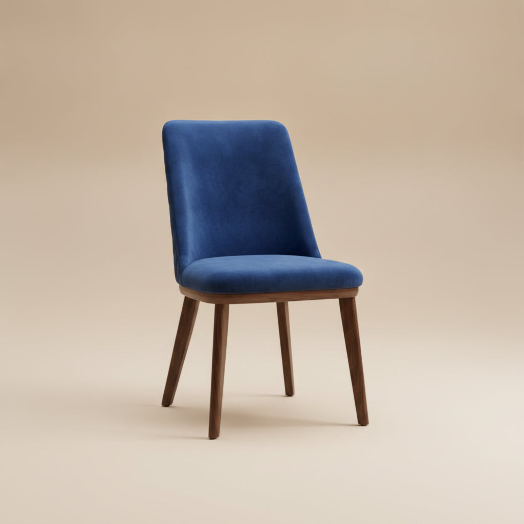 Cloud Navy Blue Velvet Dining Chair - Set of 2