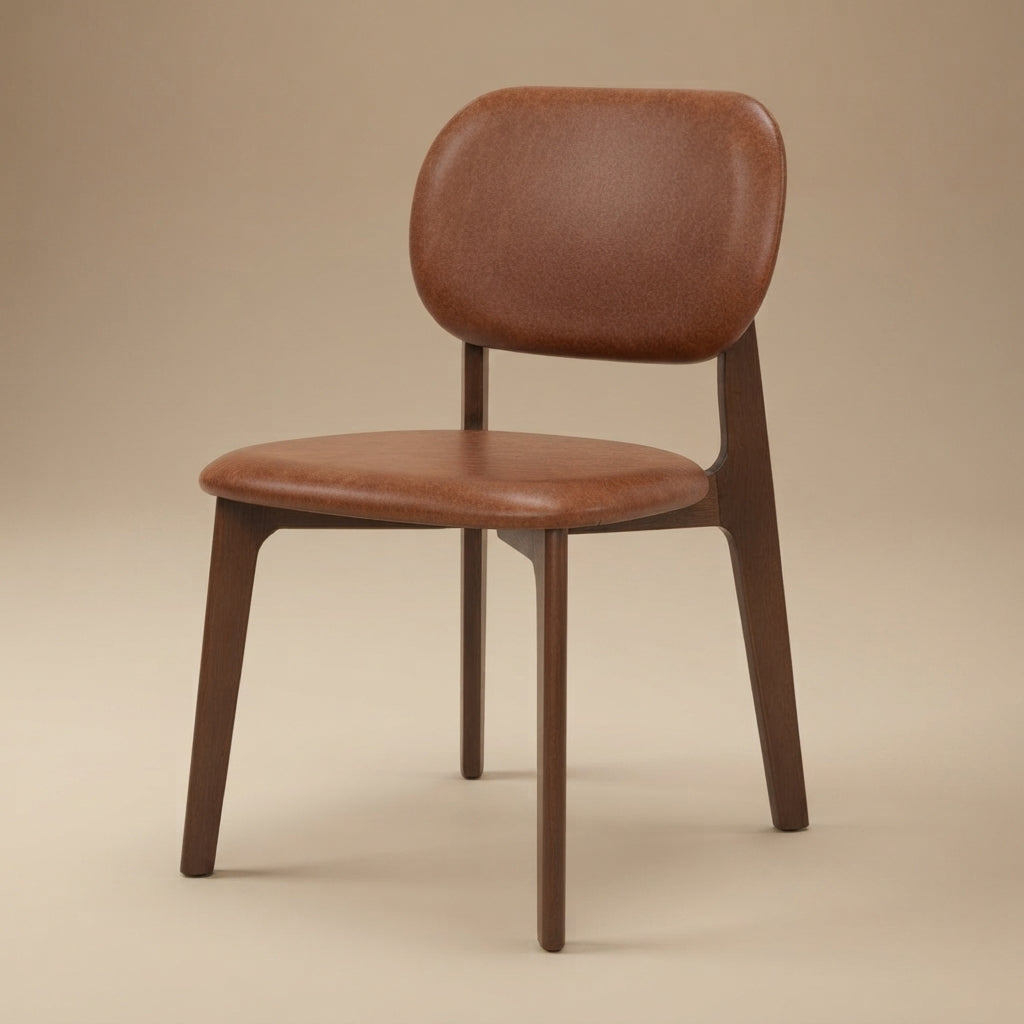 Kinsey Brown Leather Dining Chair - Set of 2