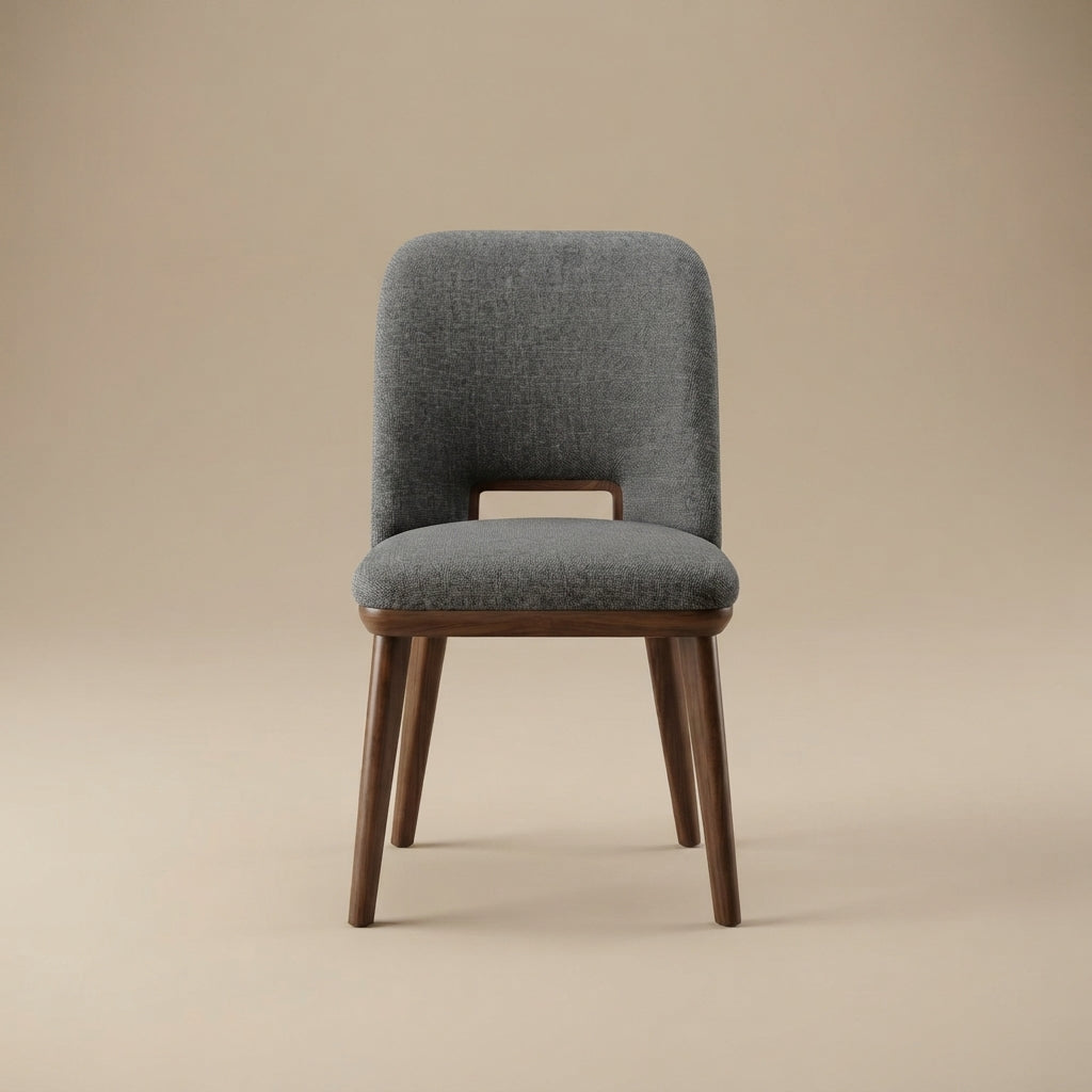 Bonney Dark Grey Fabric Dining Chair - Set of 2