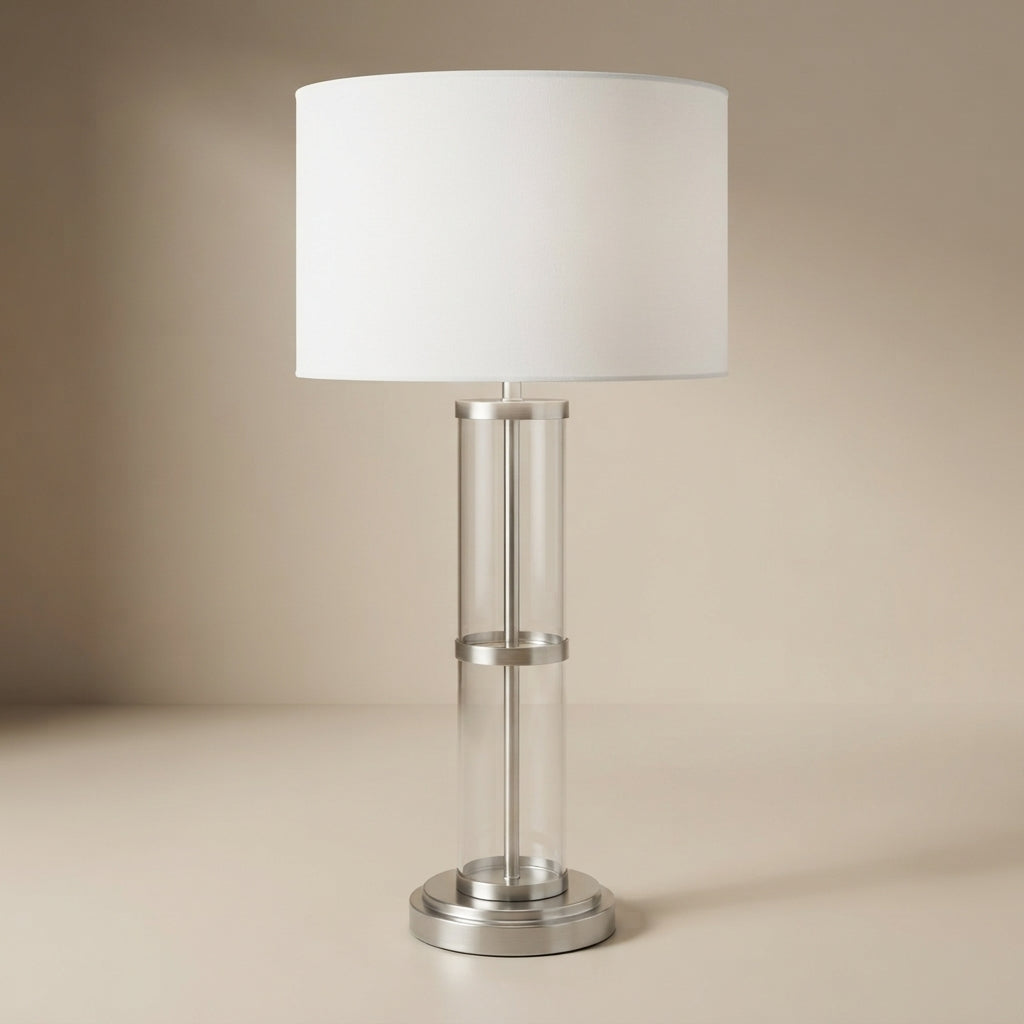 Echo Brushed Nickel Table Lamp