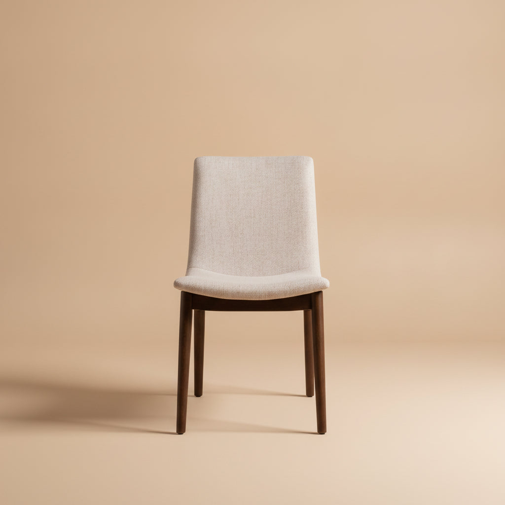 Rouka Beige Fabric Dining Chair - Set Of 2