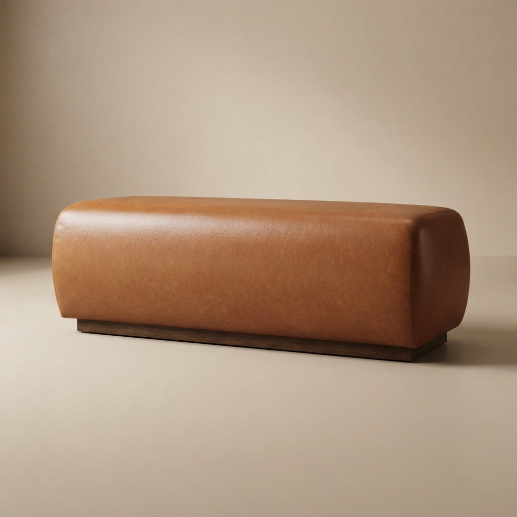Marin Bench - Vegan Tan Leather