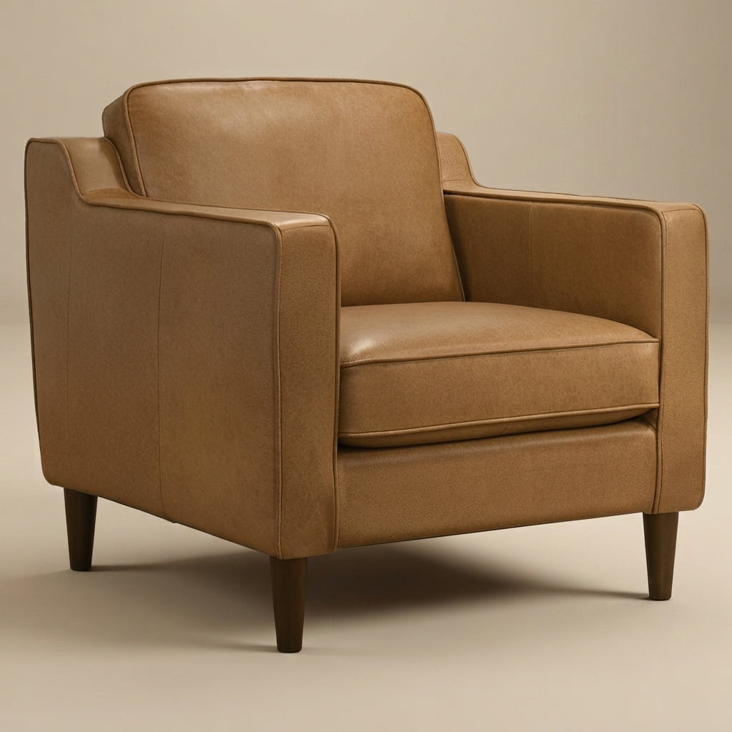 Manhattan Tan Leather Lounge Chair