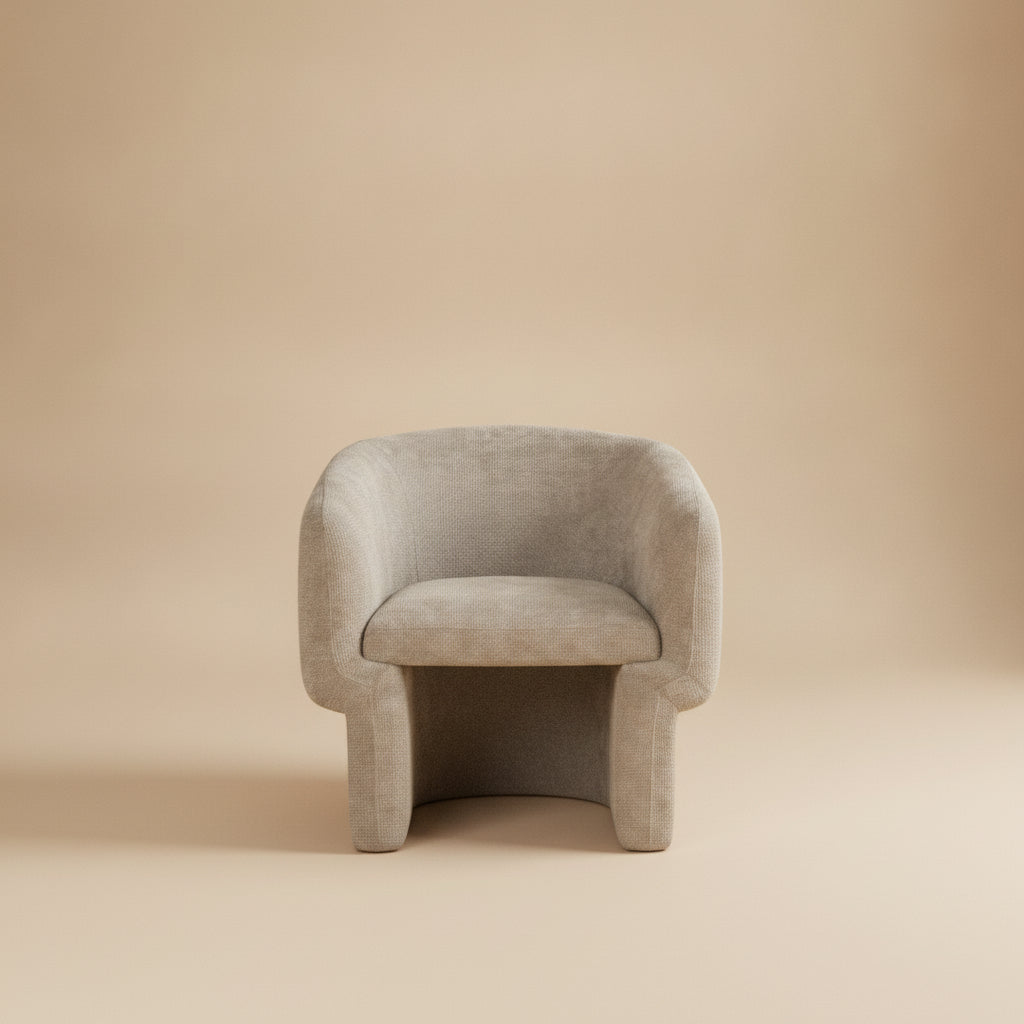 Lancaster Light Brown Chenille Lounge Chair