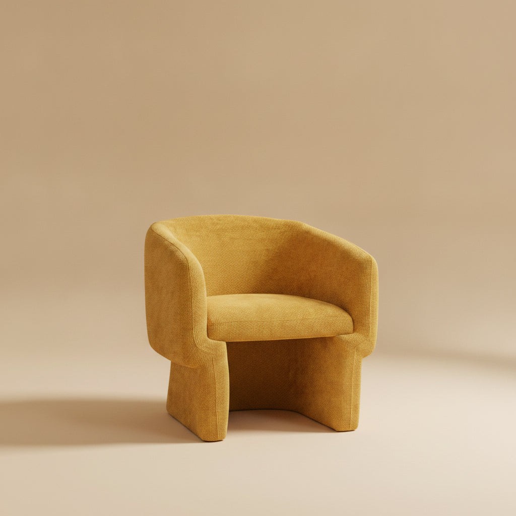 Lancaster Gold Chenille Lounge Chair