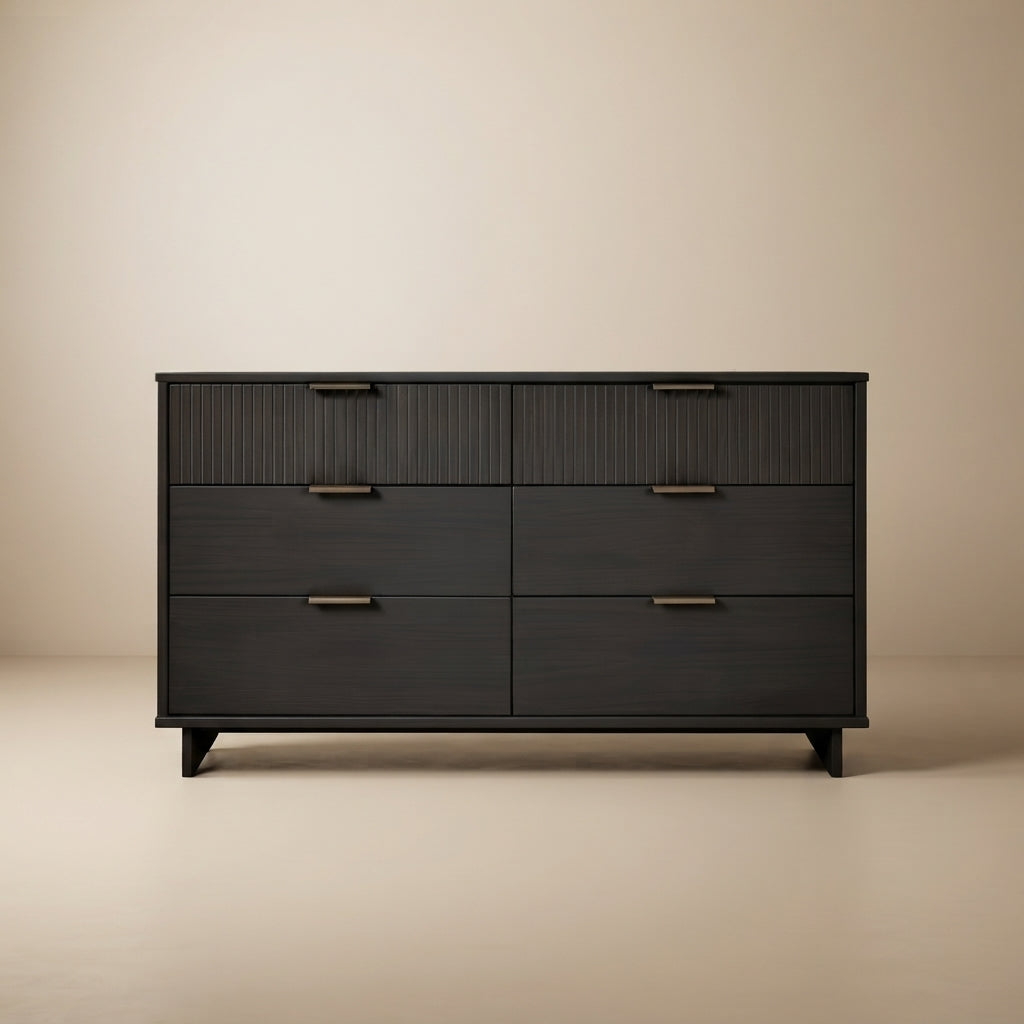 Granville 55.04 Double Wide Dresser in Charcoal Gray