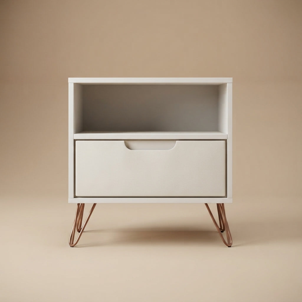 Rockefeller Nightstand 1.0 in White