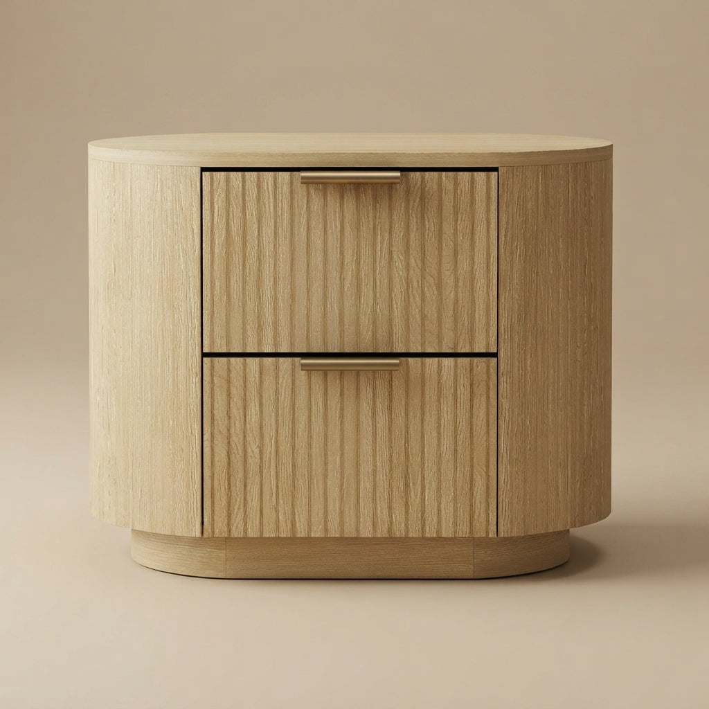 Olivia Modern Natural Oak Nightstand